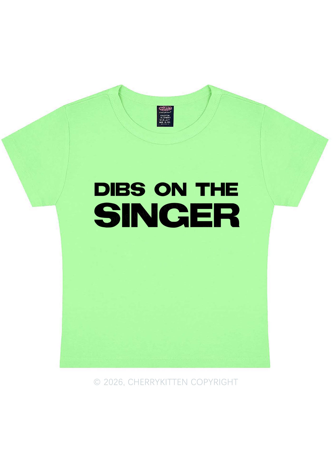Dibs On The Singer Y2K Baby Tee Cherrykitten