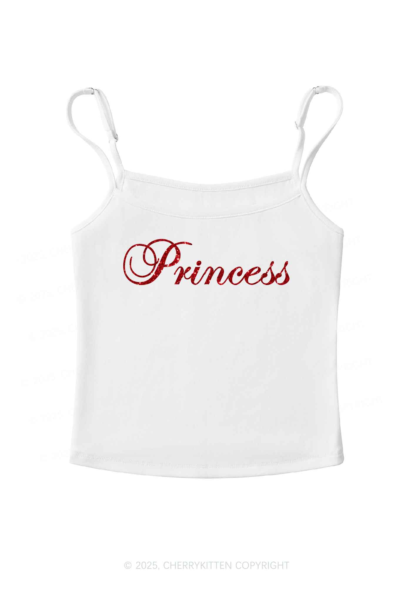 Glitter Princess Y2K Spaghetti Strap Cami Cherrykitten