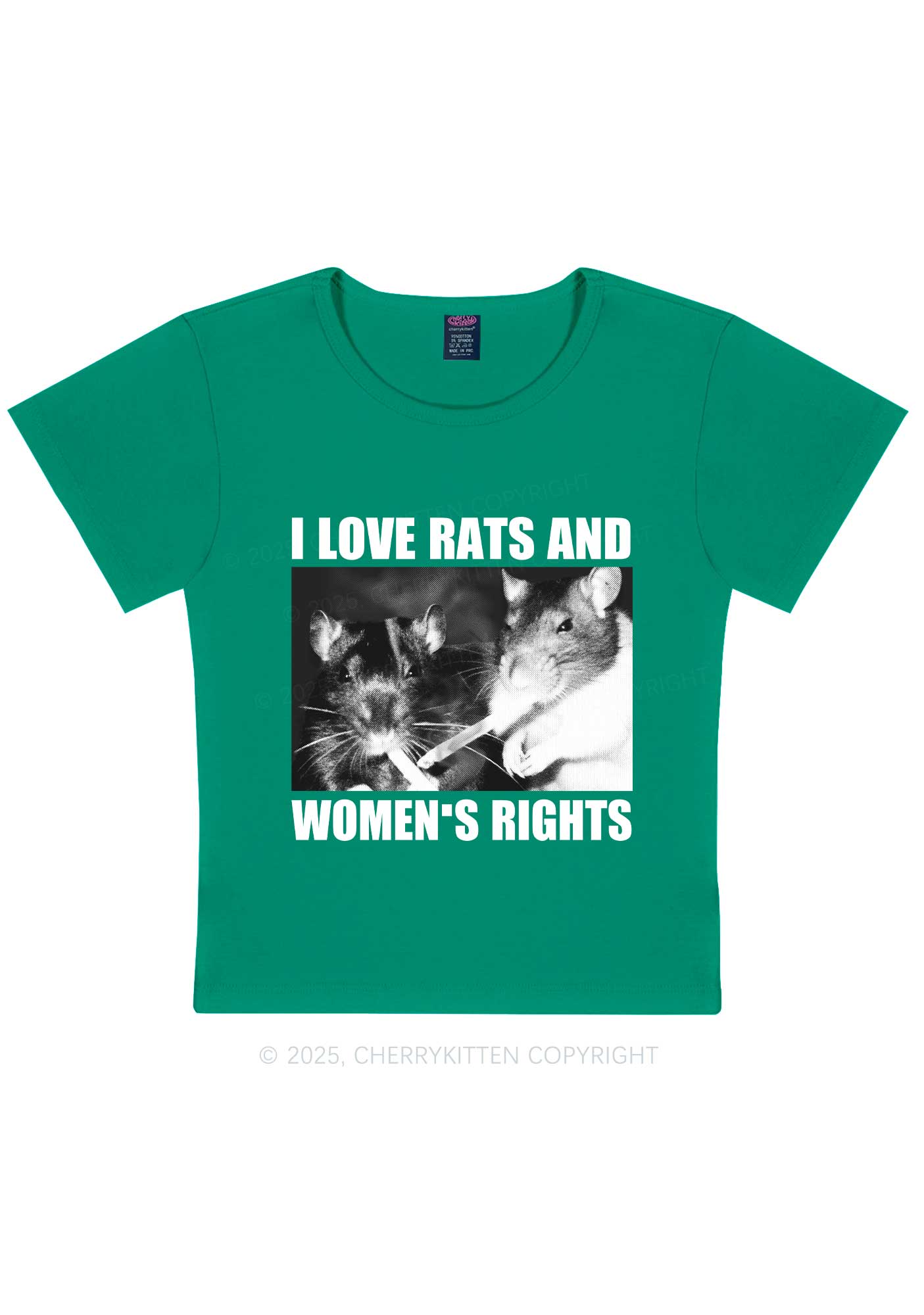 I Love Smoking Rats Y2K Baby Tee Cherrykitten