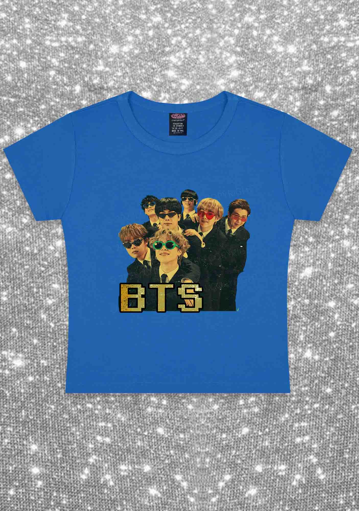 Vintage Bangtan Boys Kpop Y2K Baby Tee Cherrykitten