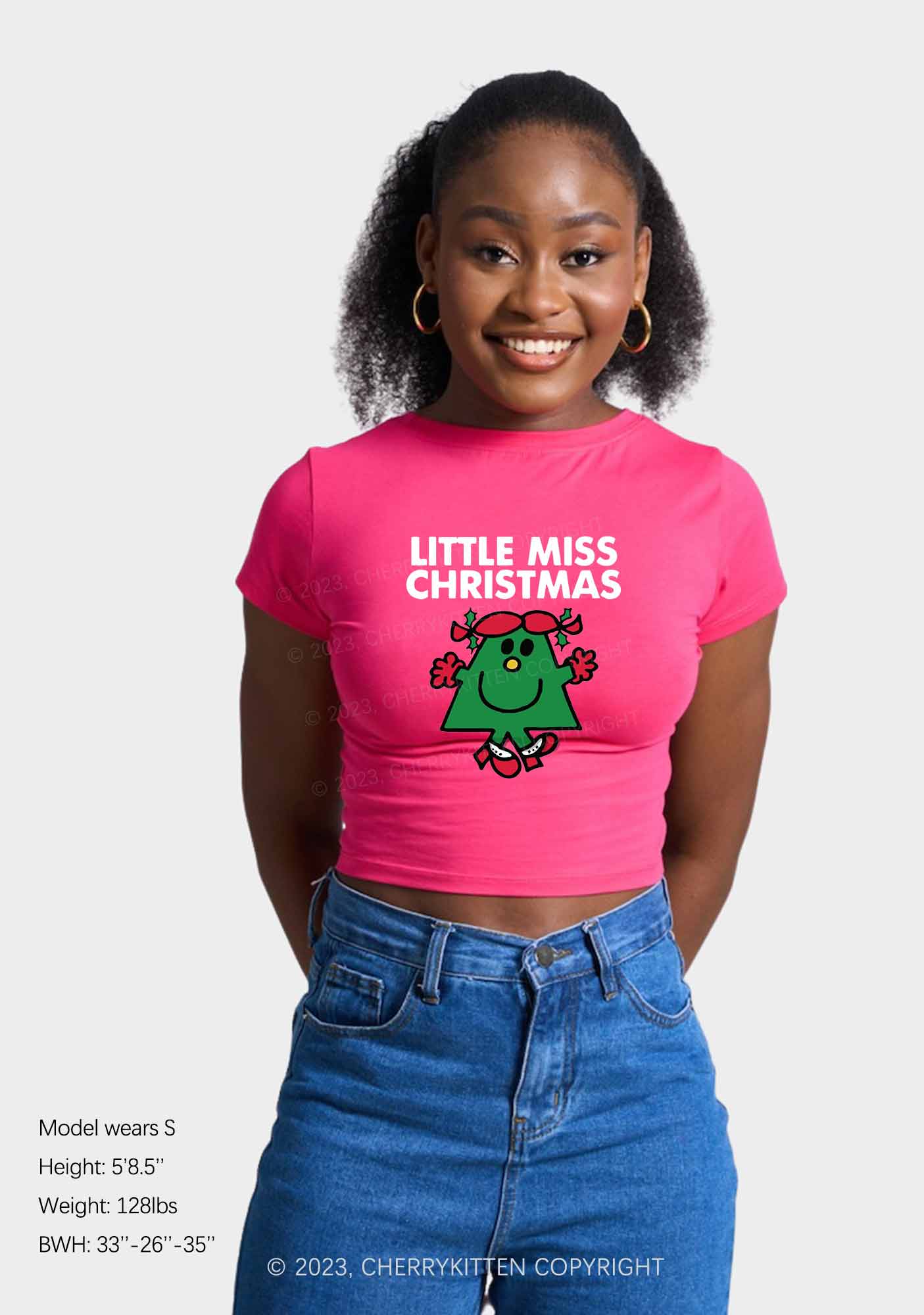 Little Miss Christmas Baby Tee Cherrykitten