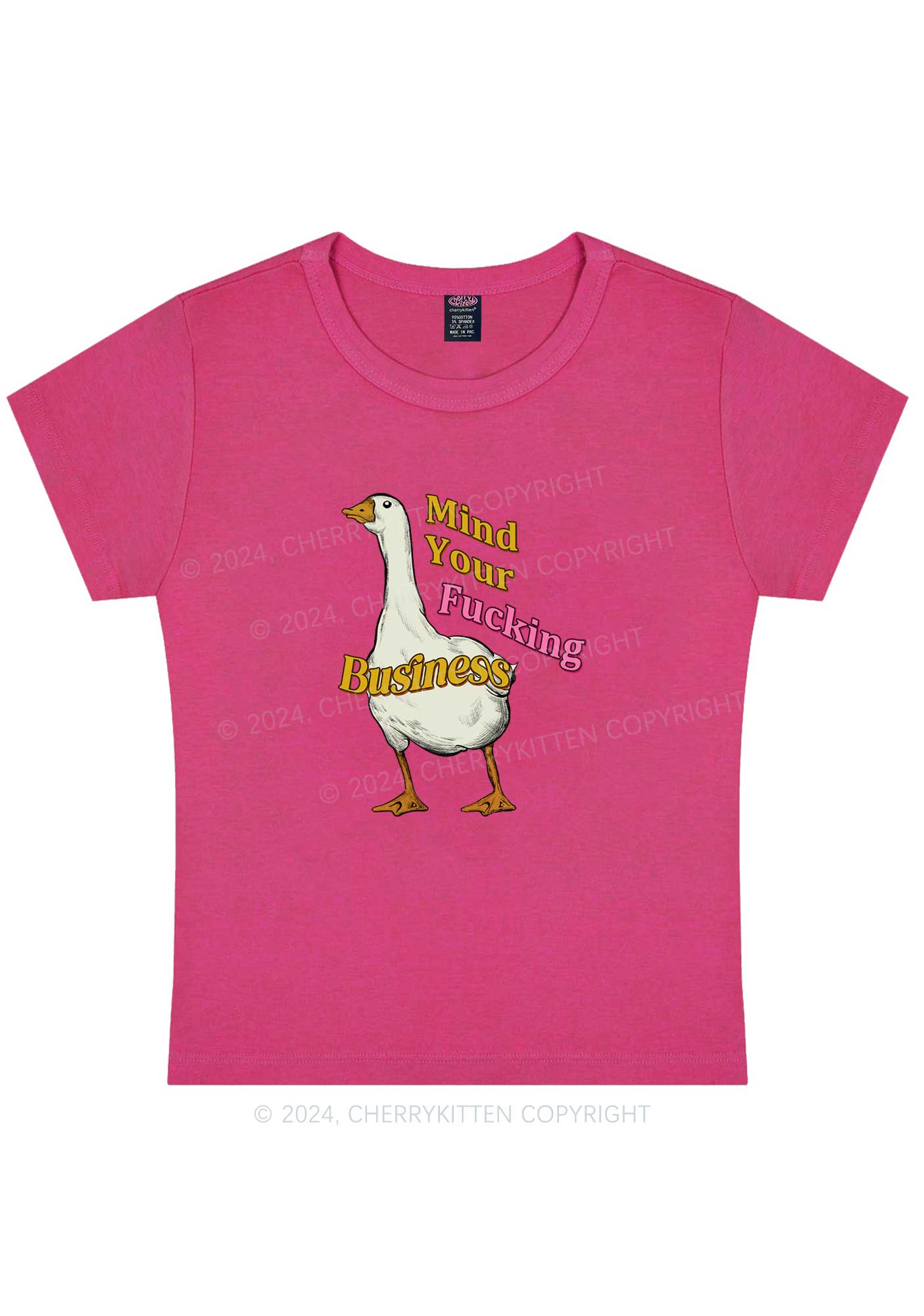 Curvy Fxxking Business Y2K Baby Tee Cherrykitten