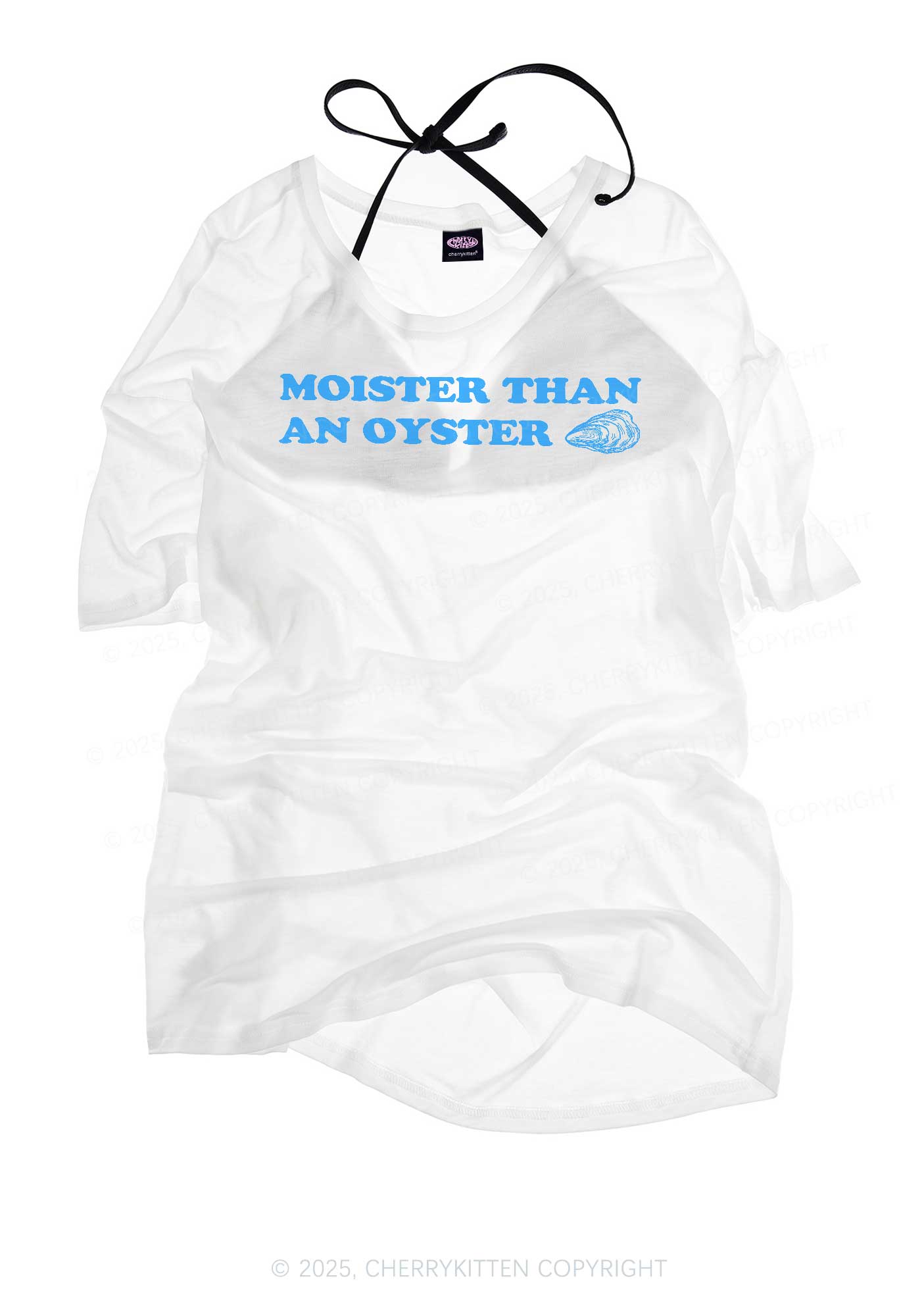 Moister Than An Oyster Y2K Sheer Boyfriend Tee Cherrykitten