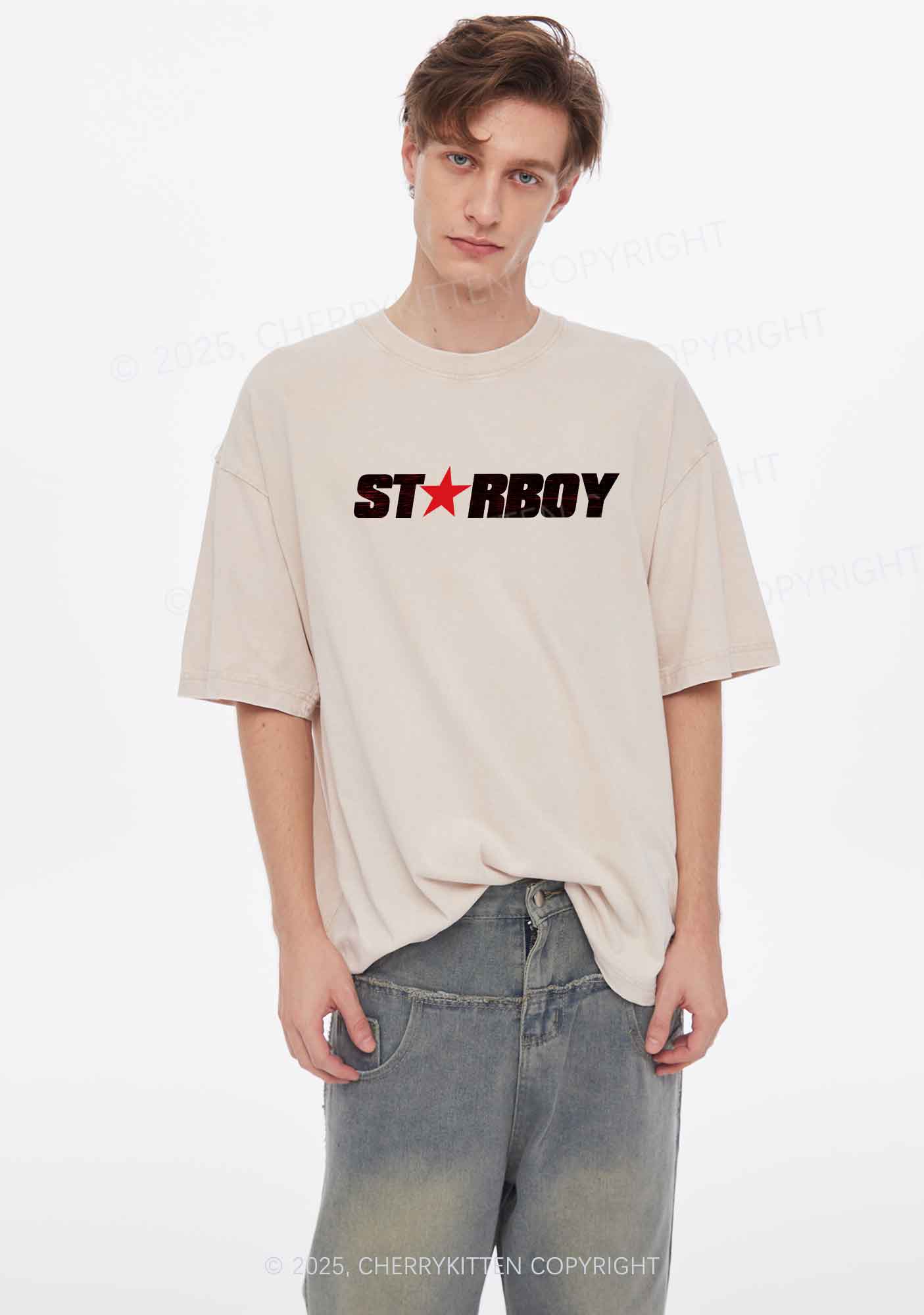 Red Starboy Y2K Shirts Washed Tee Cherrykitten