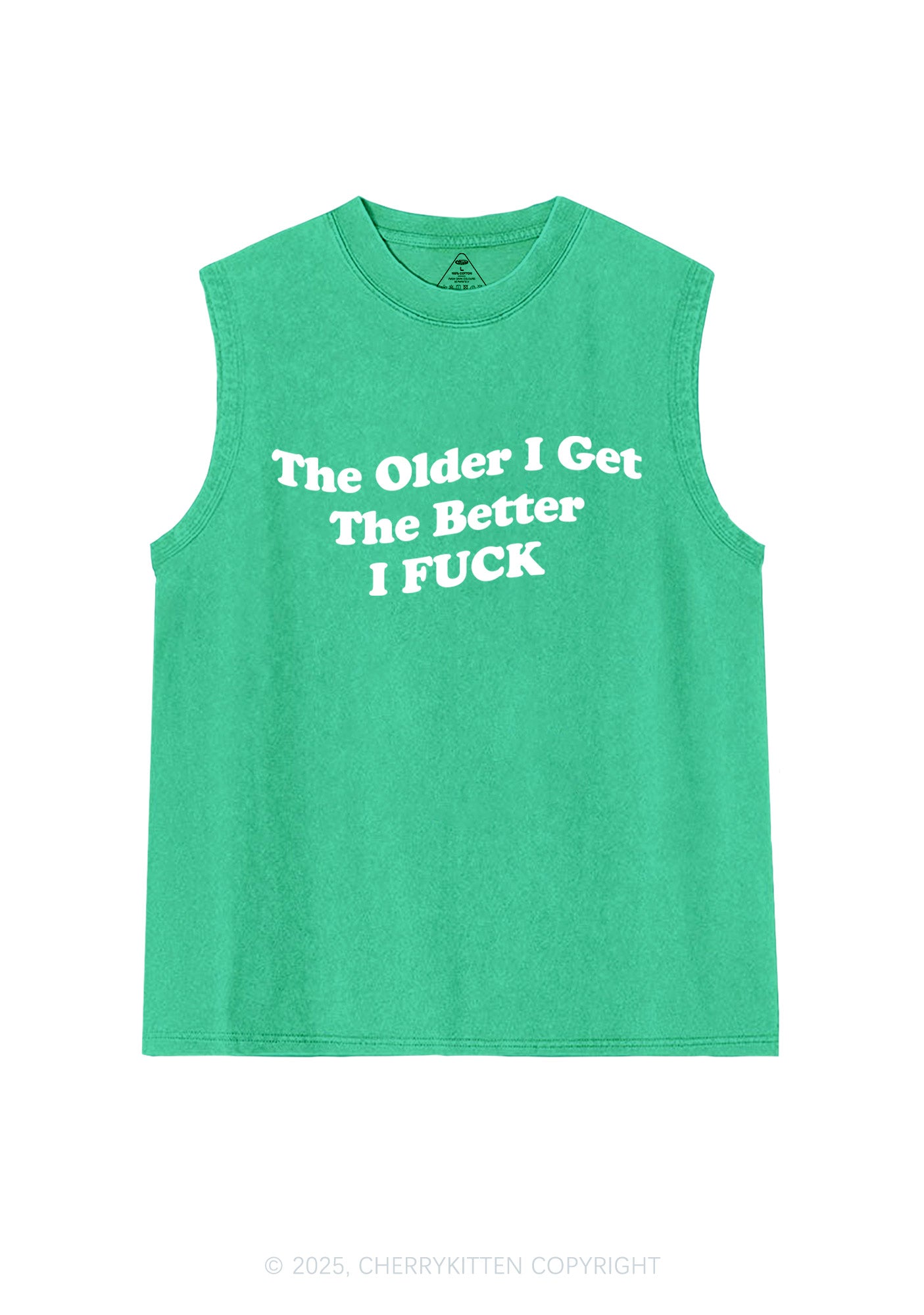 Older Get Better Fxxk Y2K Washed Muscle Tank Cherrykitten