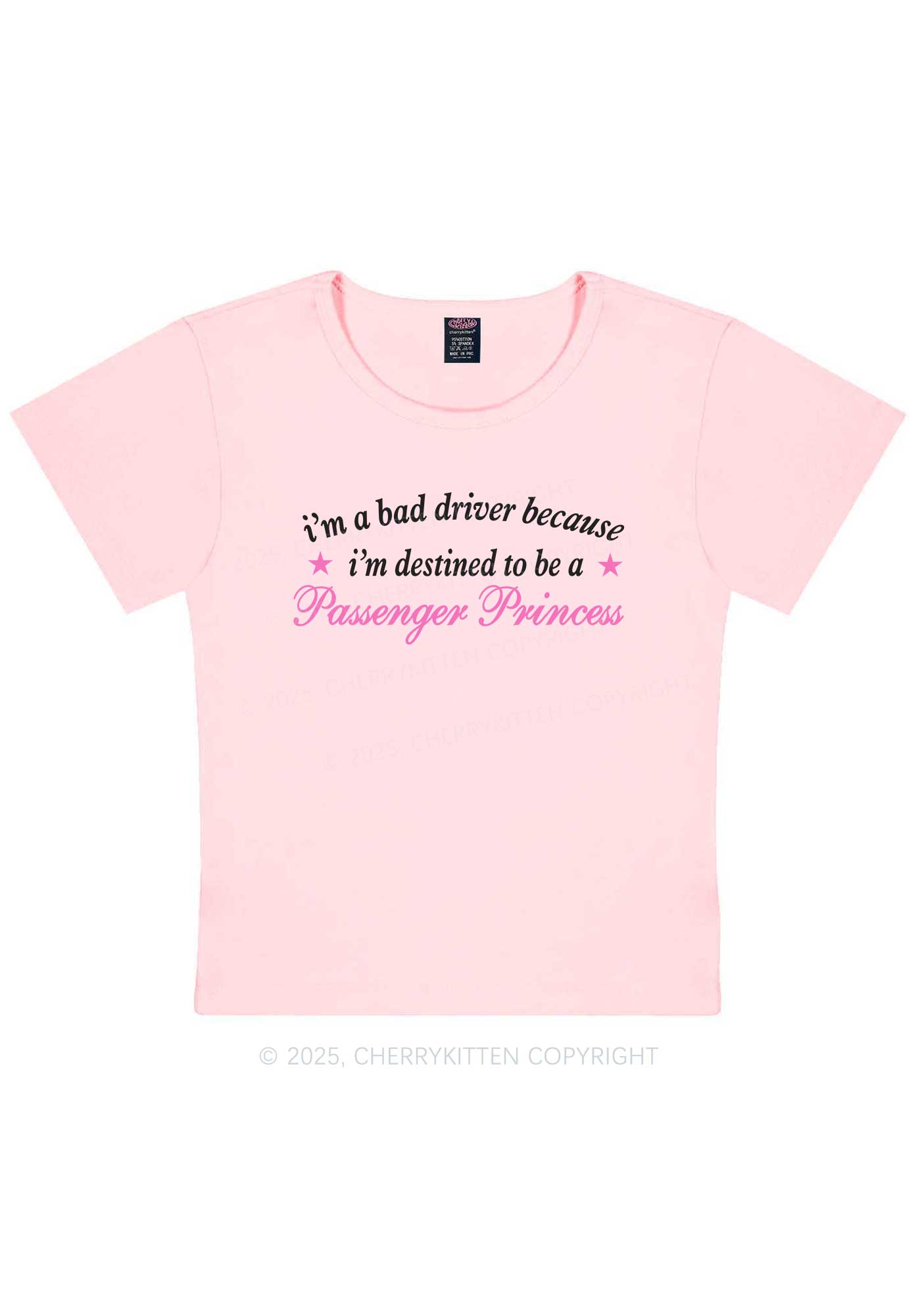Destined To Be Passenger Princess Y2K Baby Tee Cherrykitten