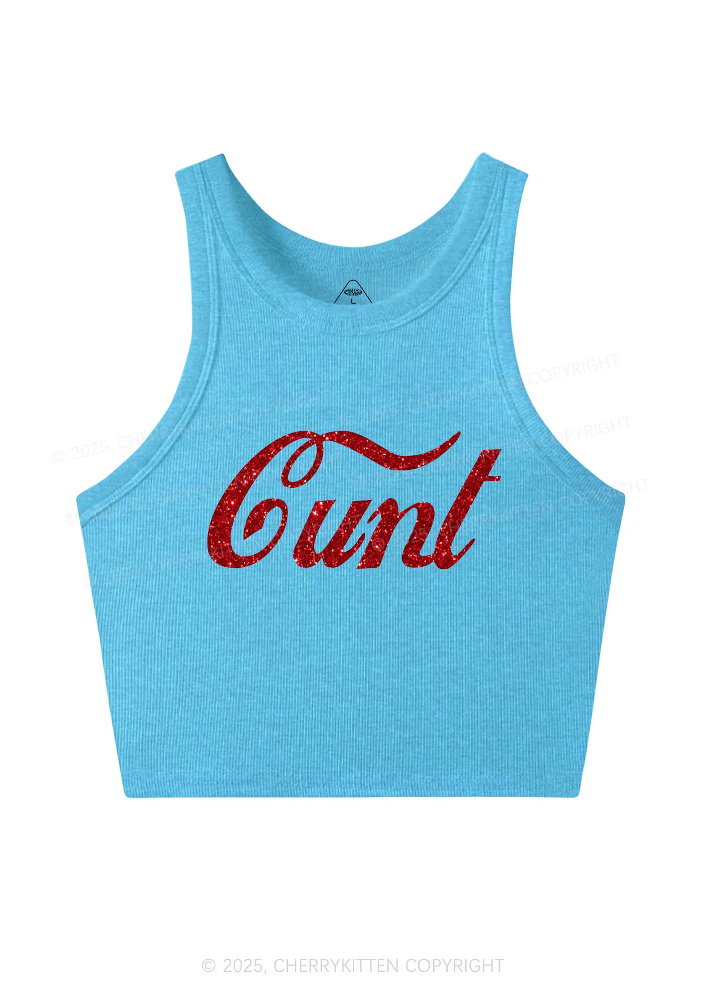 Glitter Special Cxxt Y2K Crop Tank Top Cherrykitten