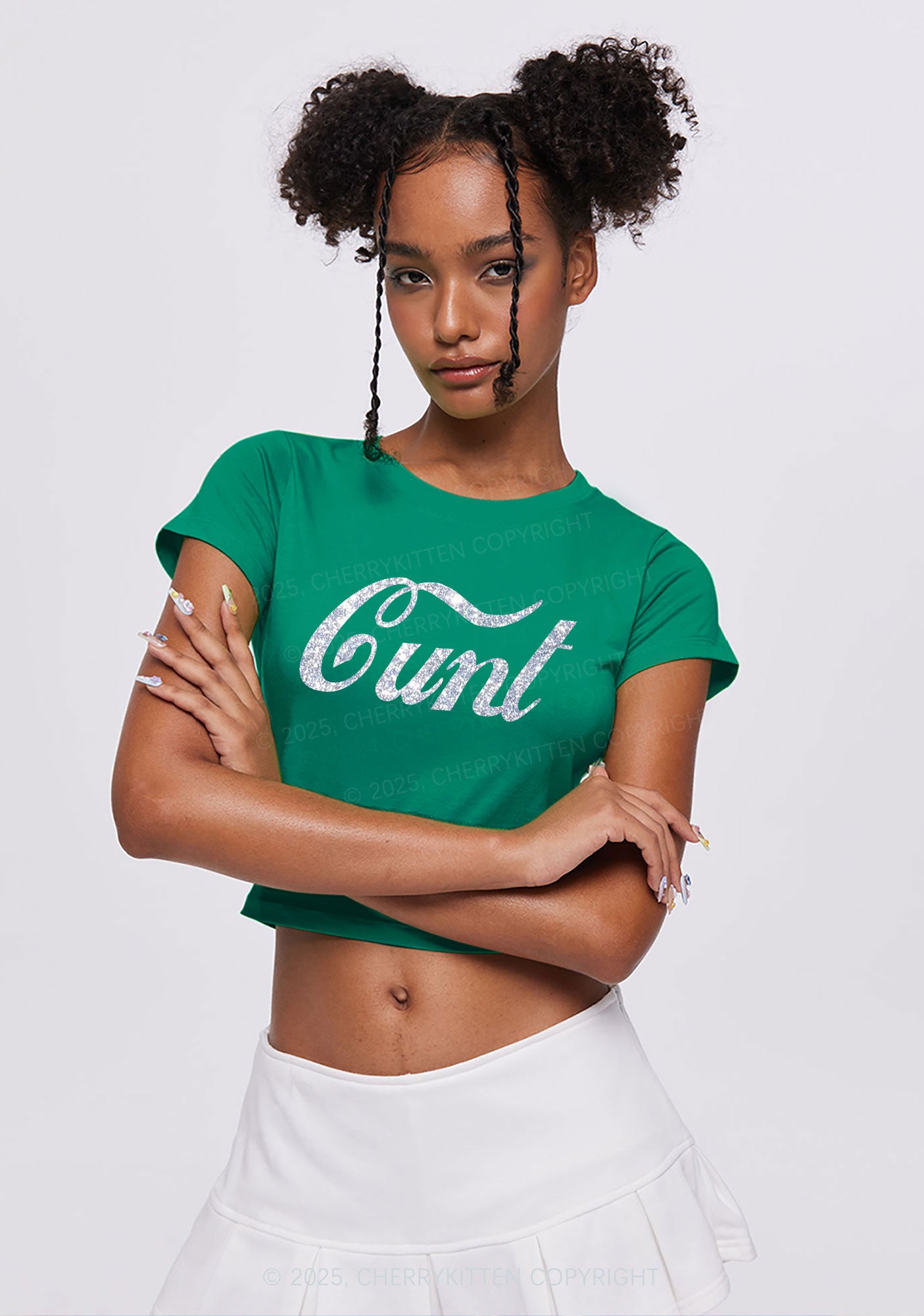 Glitter Special Cxxt Y2K Baby Tee Cherrykitten
