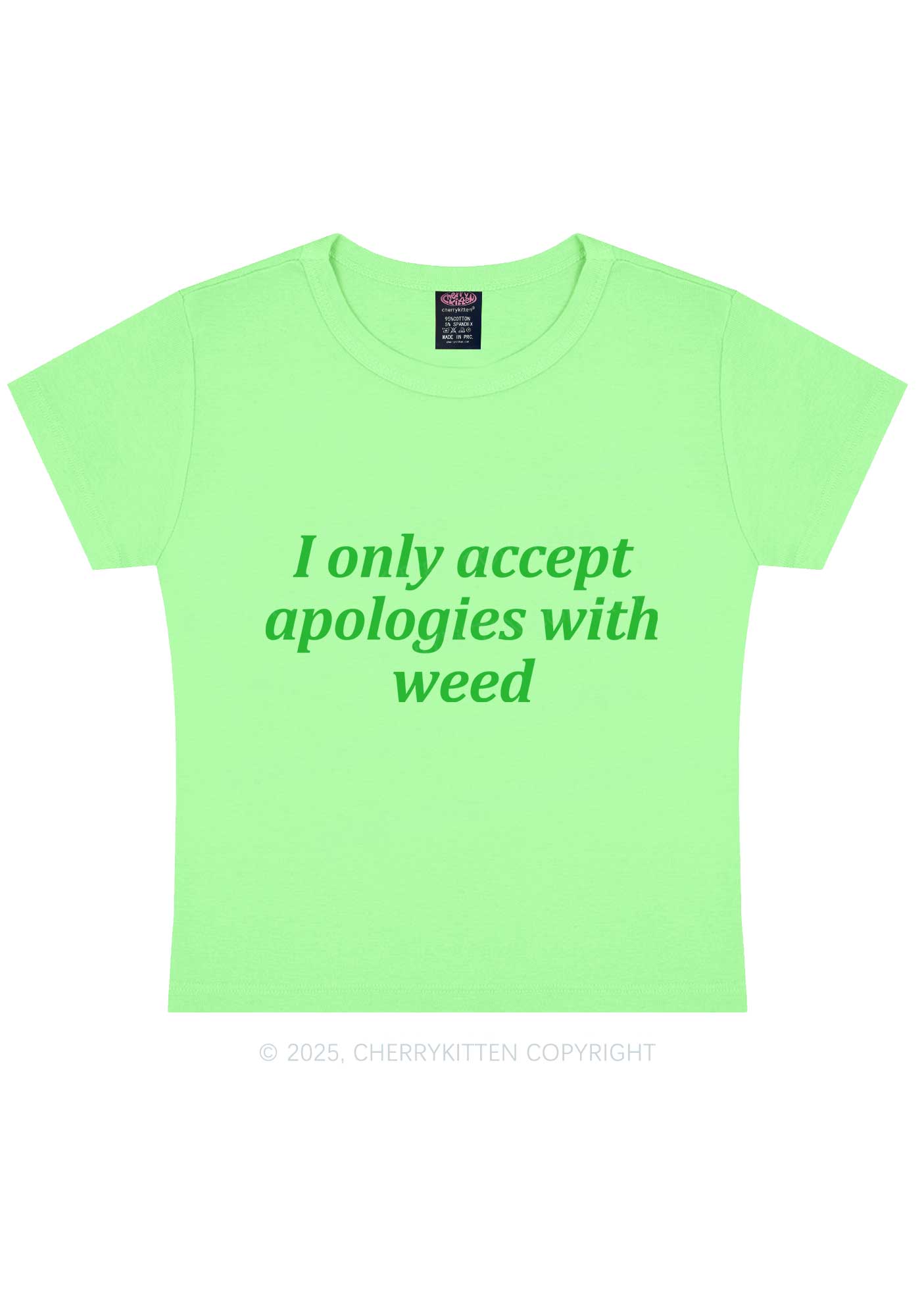 Accept Apologies With Wxxd Y2K Baby Tee Cherrykitten