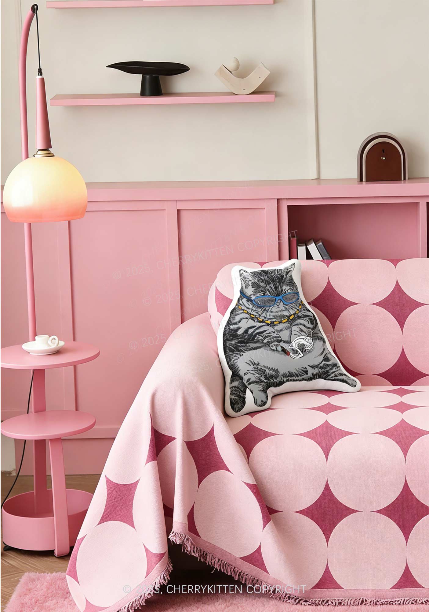 Even Baddies Get Saddies Y2K Ugly Pillow Cherrykitten