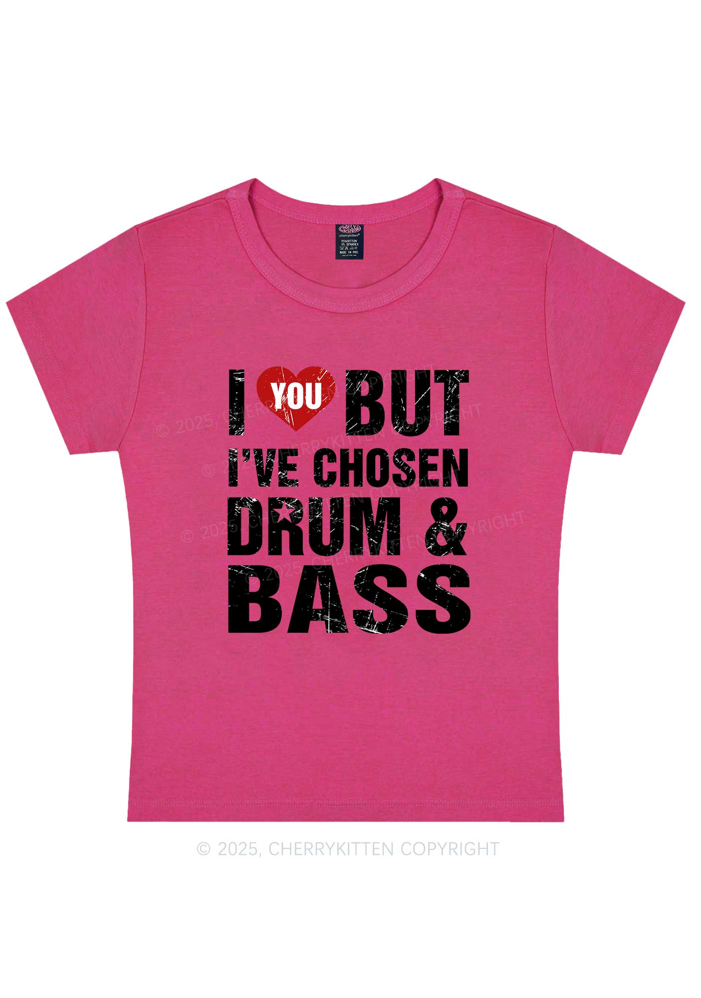 Chosen Drum And Bass Y2K Baby Tee Cherrykitten