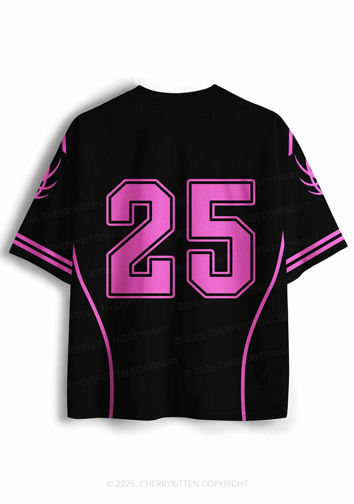 Custom Hot Pink Flame Y2K Sport Jersey Shirts Cherrykitten