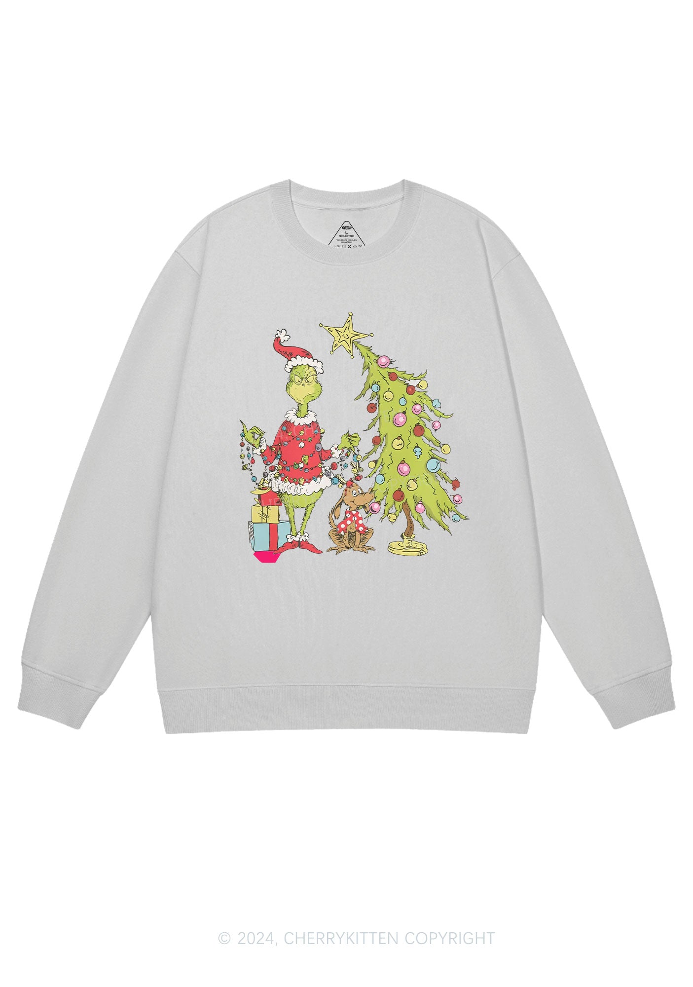 Christmas Tree Gift Y2K Sweatshirt Cherrykitten