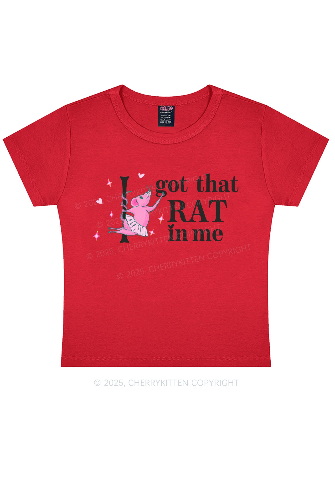 Got Rat In Me Y2K Baby Tee Cherrykitten