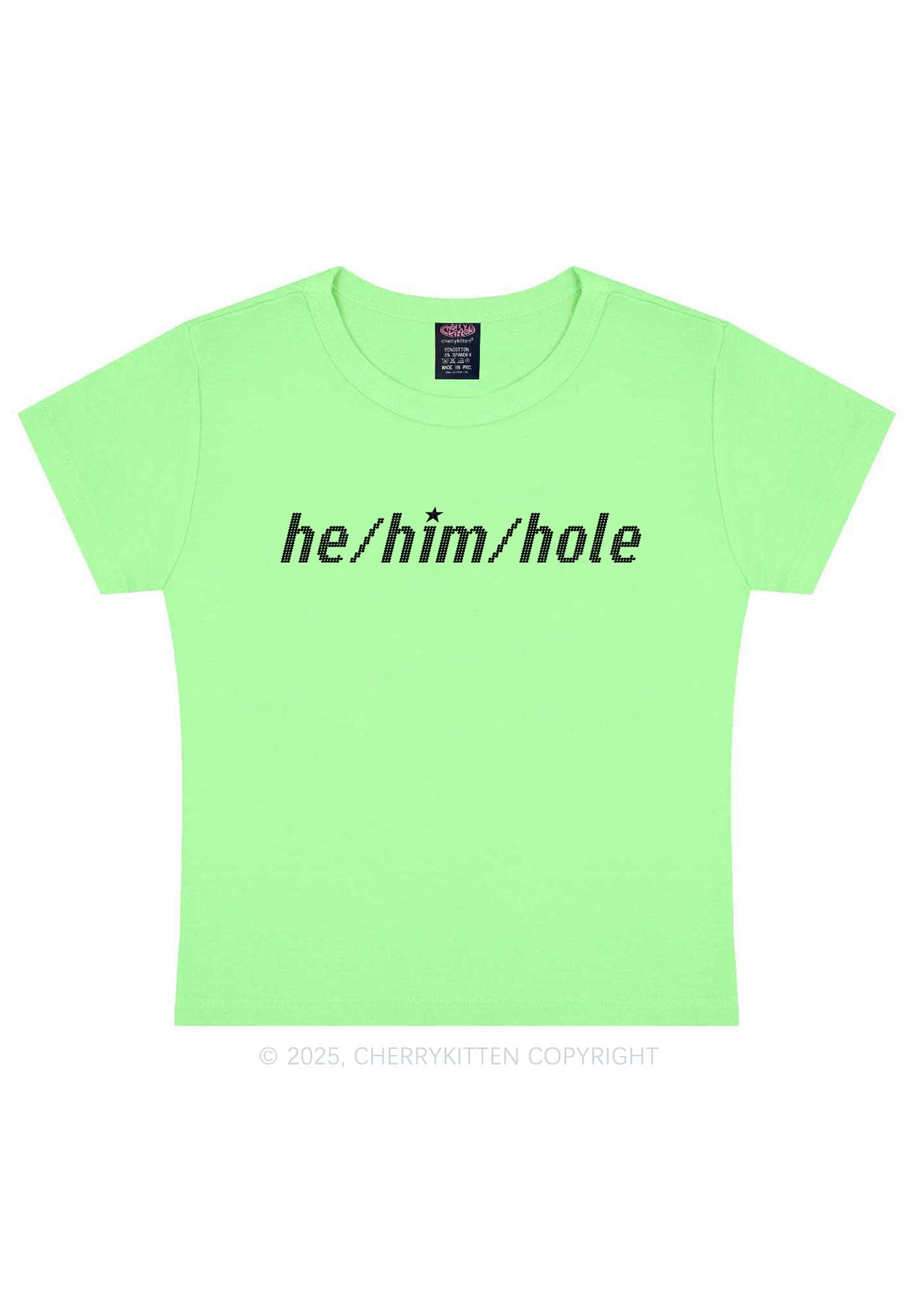 He Him Hole Pride Y2K Baby Tee Cherrykitten