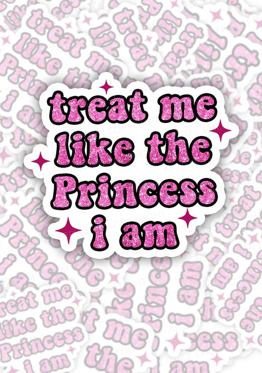 Treat Me Like The Princess I Am 1Pc Y2K Sticker Cherrykitten