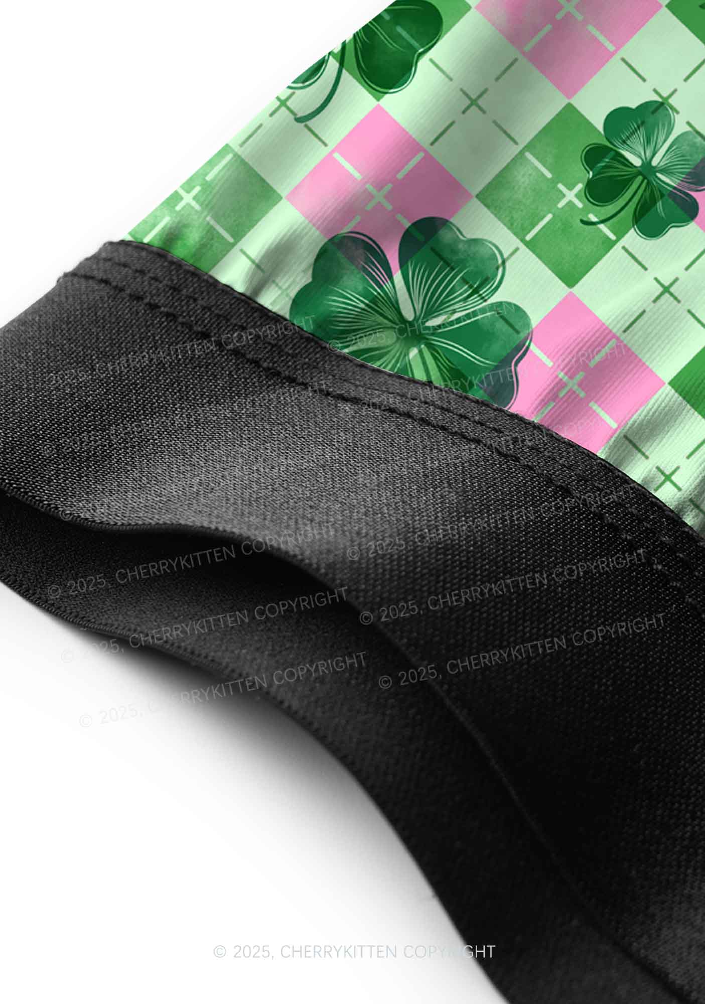 Four Leaf Clover Pink Plaid St Patricks Y2K Print Men Boxer Briefs Cherrykitten