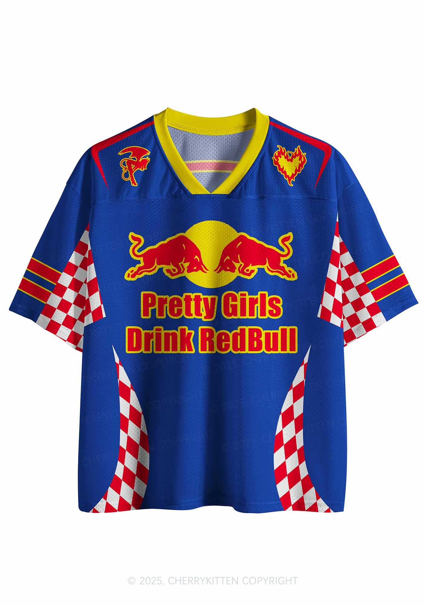 Custom Pretty Girls Drink Redbull Y2K Sport Jersey Shirts Cherrykitten