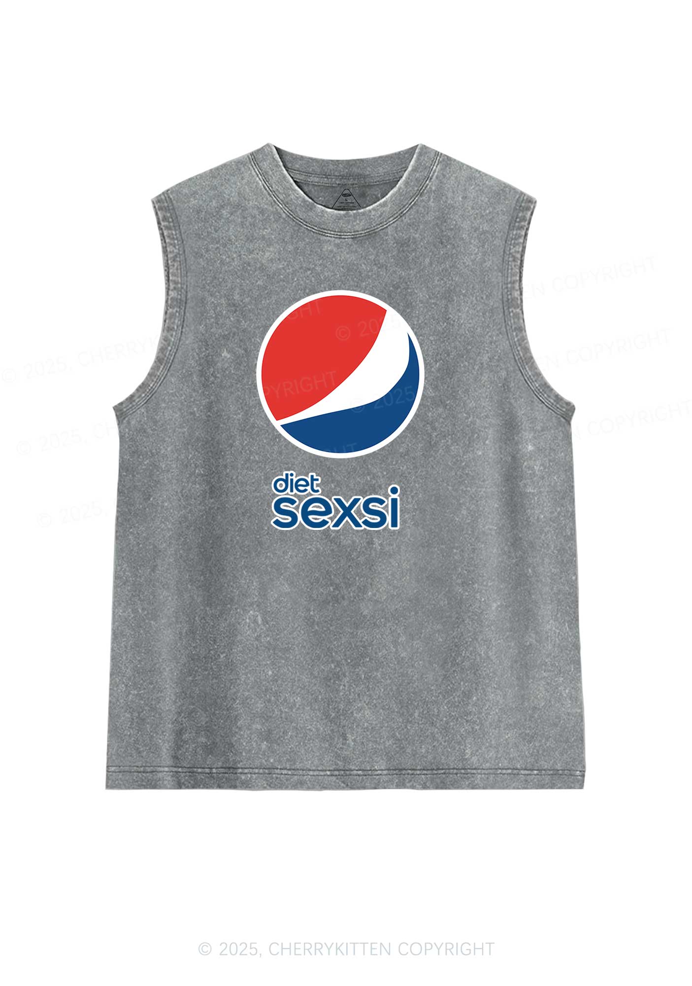 Diet Sexsi Y2K Washed Muscle Tank Cherrykitten