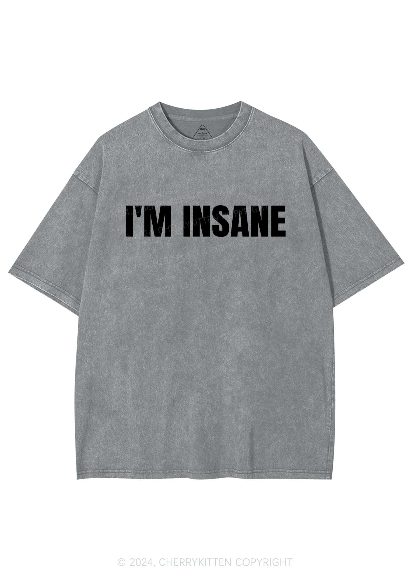 Im Insane Y2K Valentine's Day Washed Tee Cherrykitten