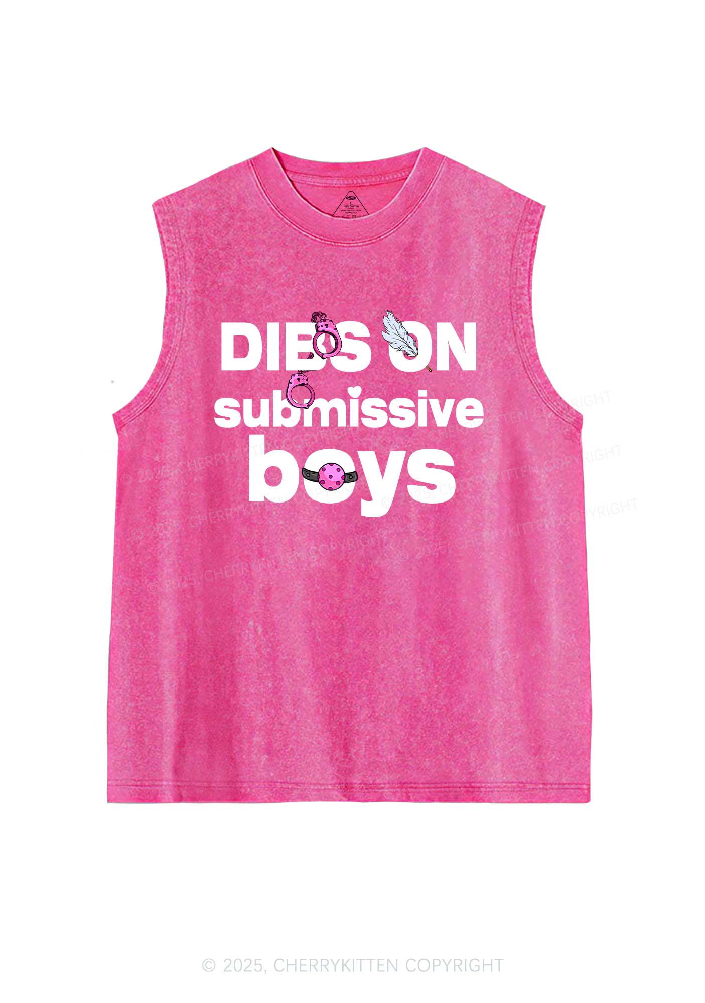 Dibs On S Boys Y2K Washed Muscle Tank Cherrykitten