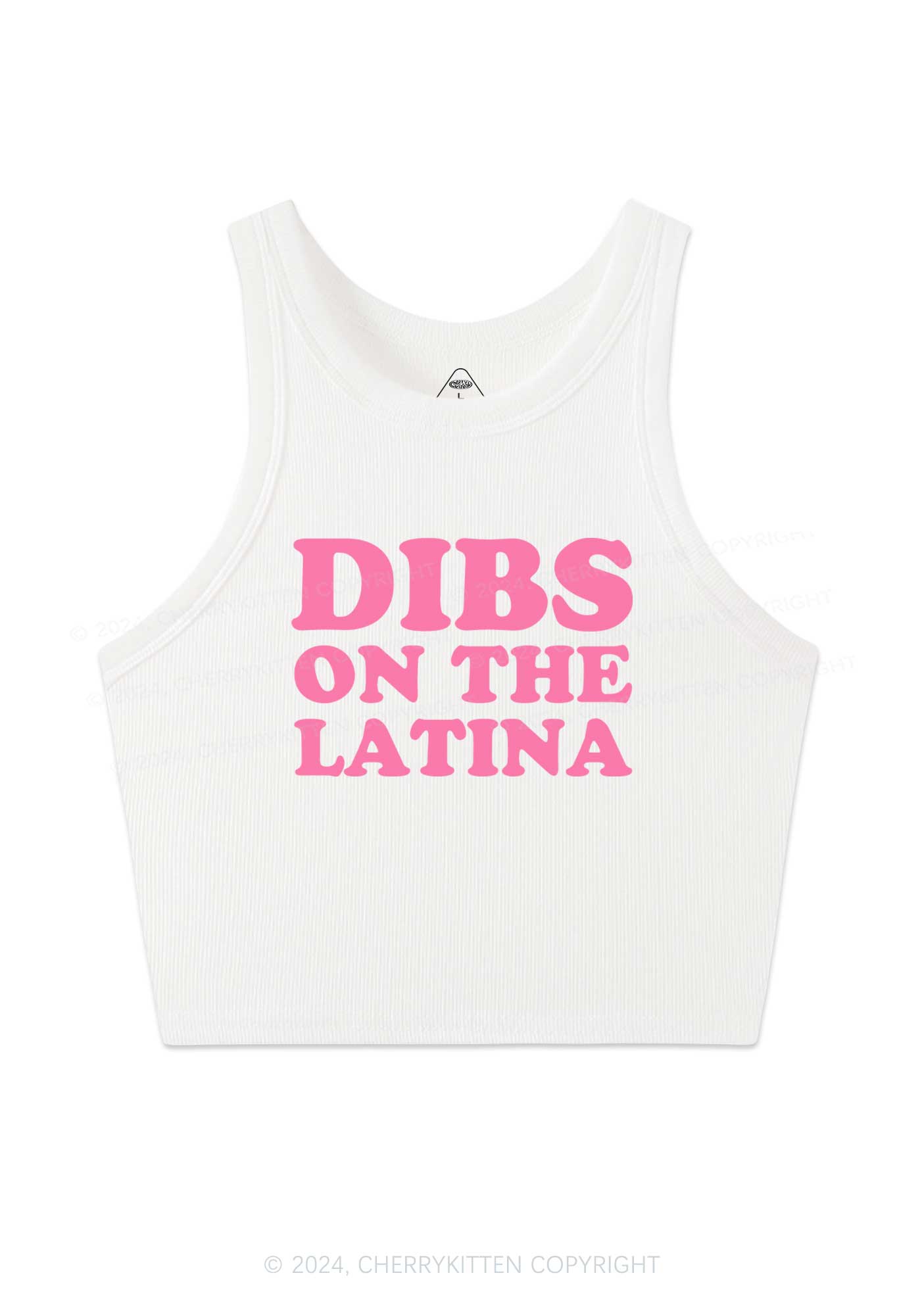 Dibs On The Latina Y2K Crop Tank Top Cherrykitten