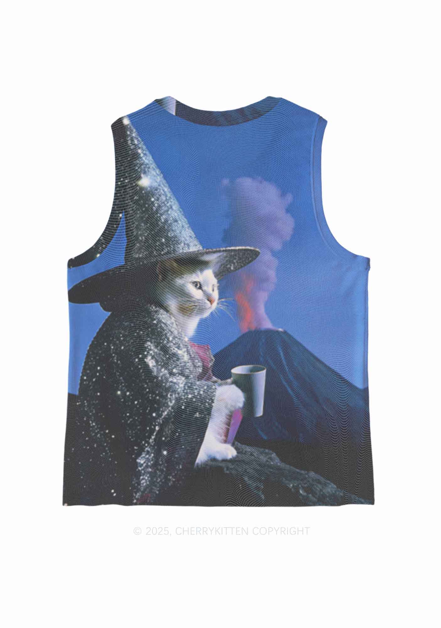 Magic Cat Y2K Mesh Muscle Tank Cherrykitten