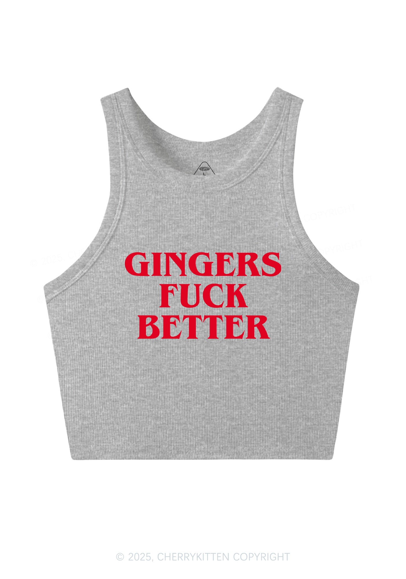Gingers Fxxk Better Y2K Crop Tank Top Cherrykitten