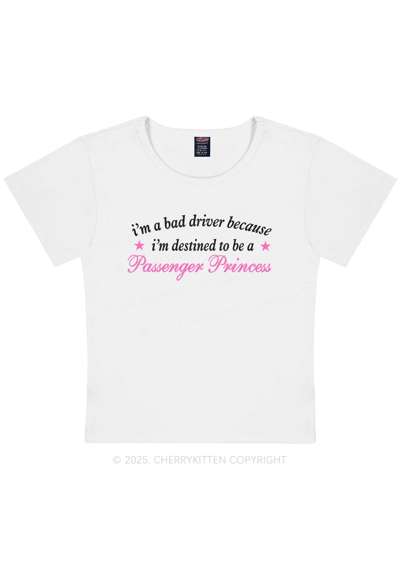 Destined To Be Passenger Princess Y2K Baby Tee Cherrykitten