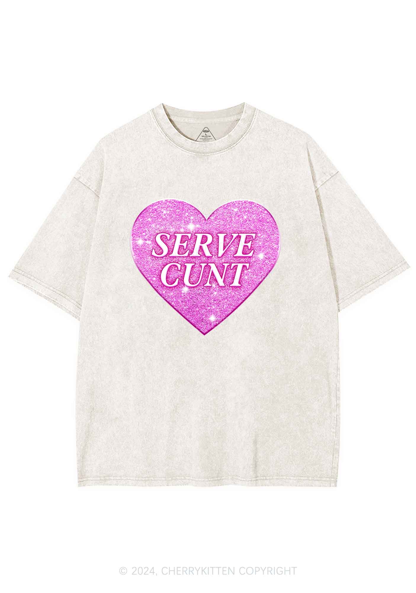 Serve Cxxt Y2K Valentine's Day Washed Tee Cherrykitten