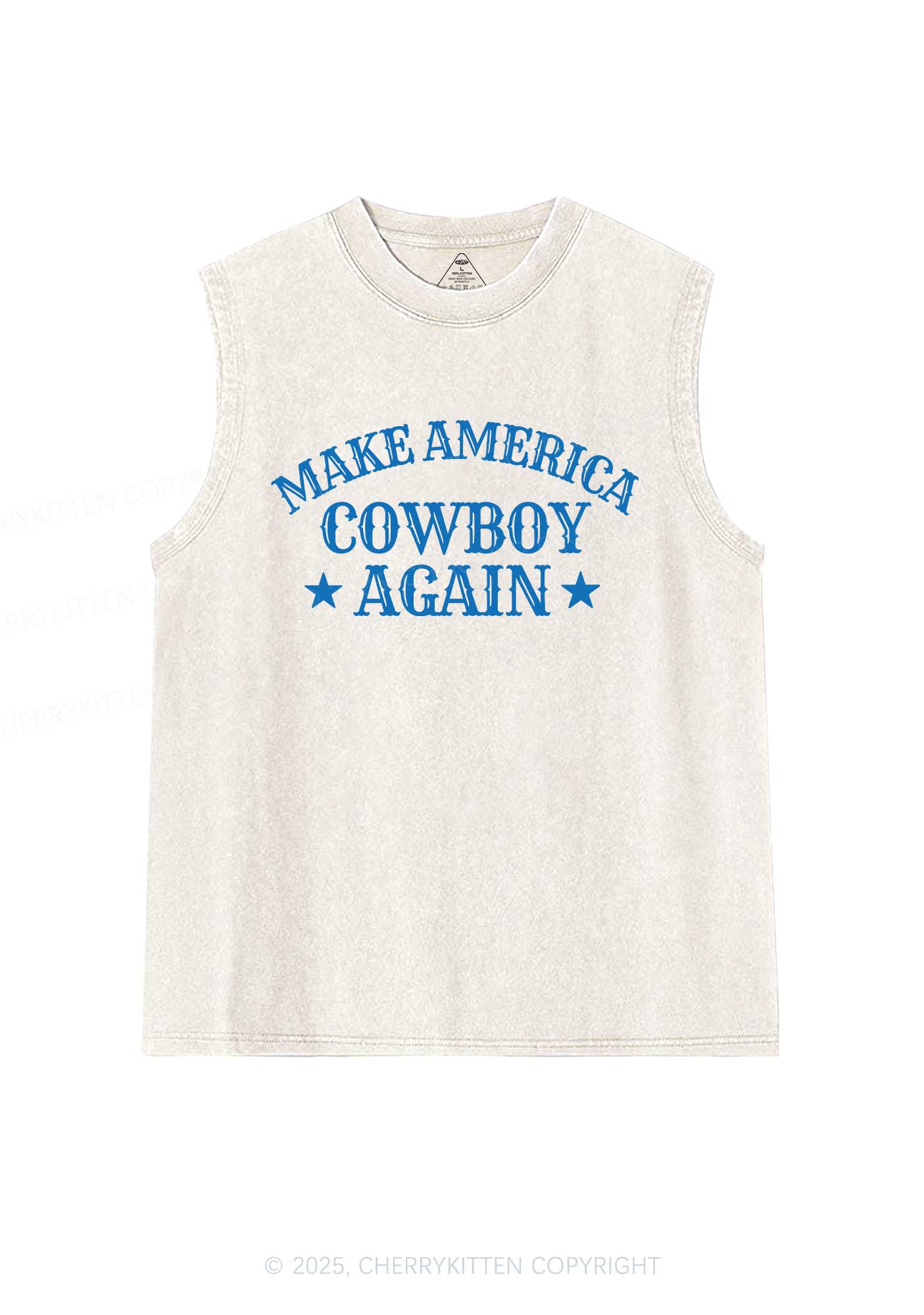 Cowboy Again Y2K Washed Muscle Tank Cherrykitten