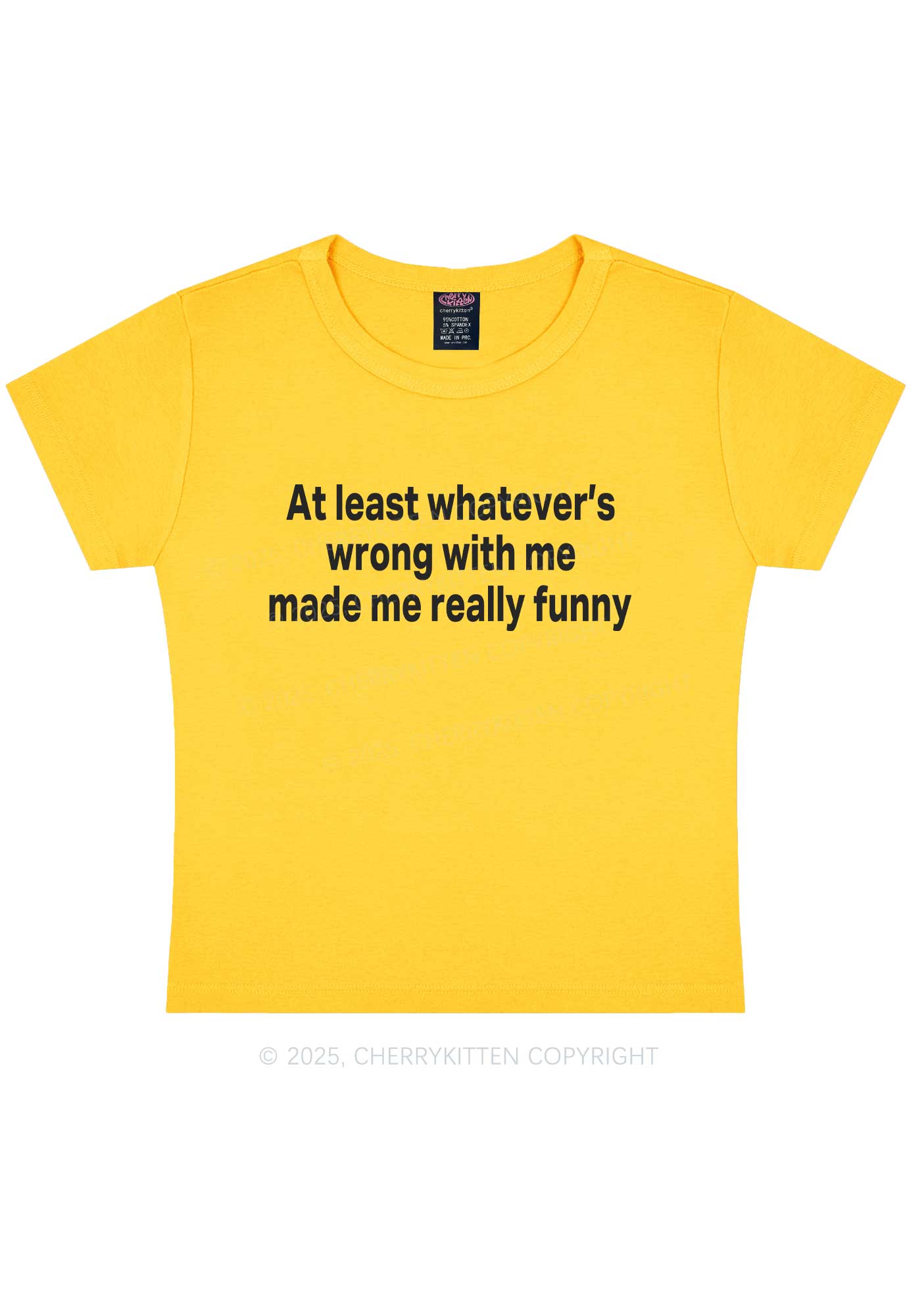 Made Me Really Funny Y2K Baby Tee Cherrykitten