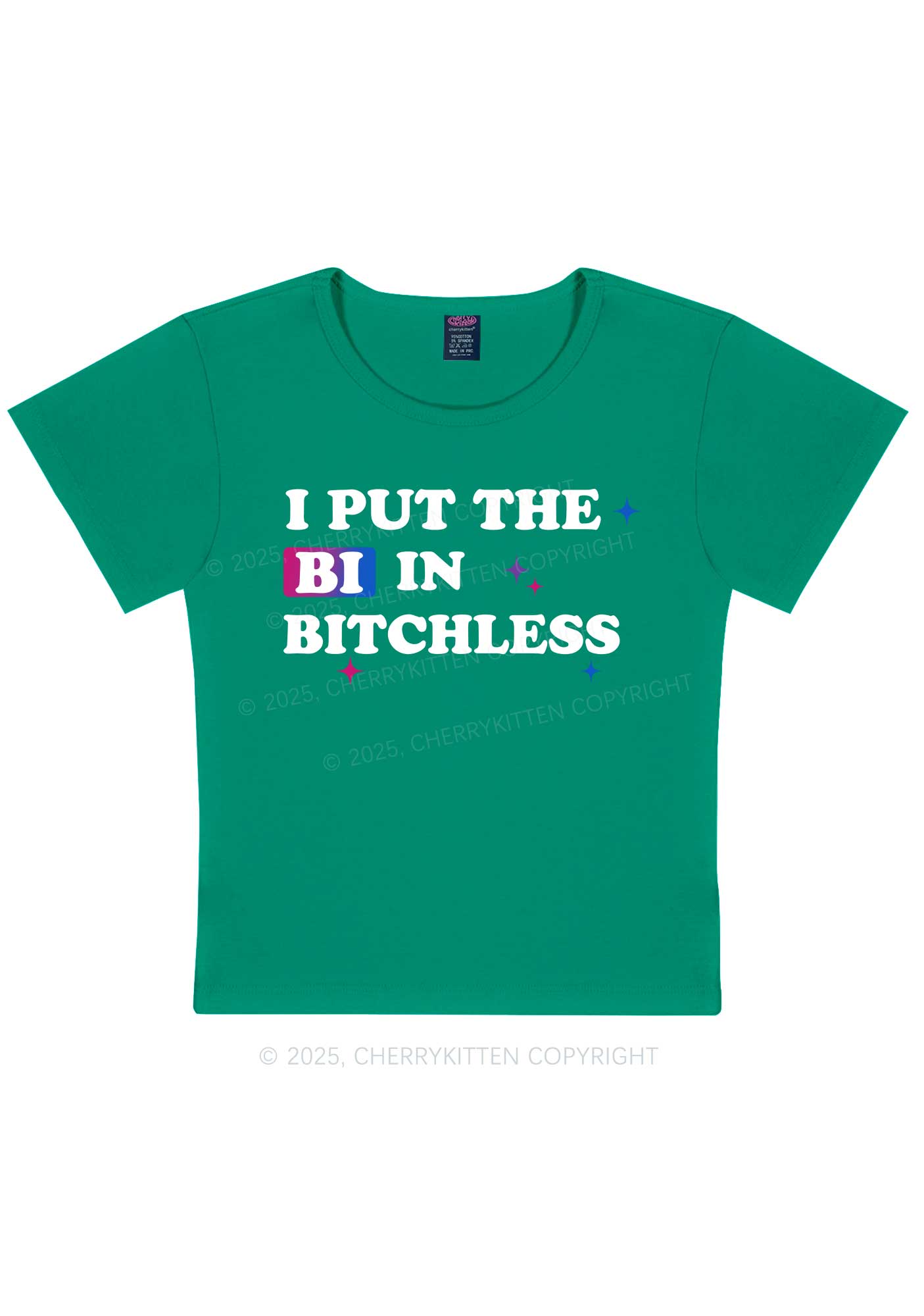 Put BI In Bxxchless Pride Y2K Baby Tee Cherrykitten