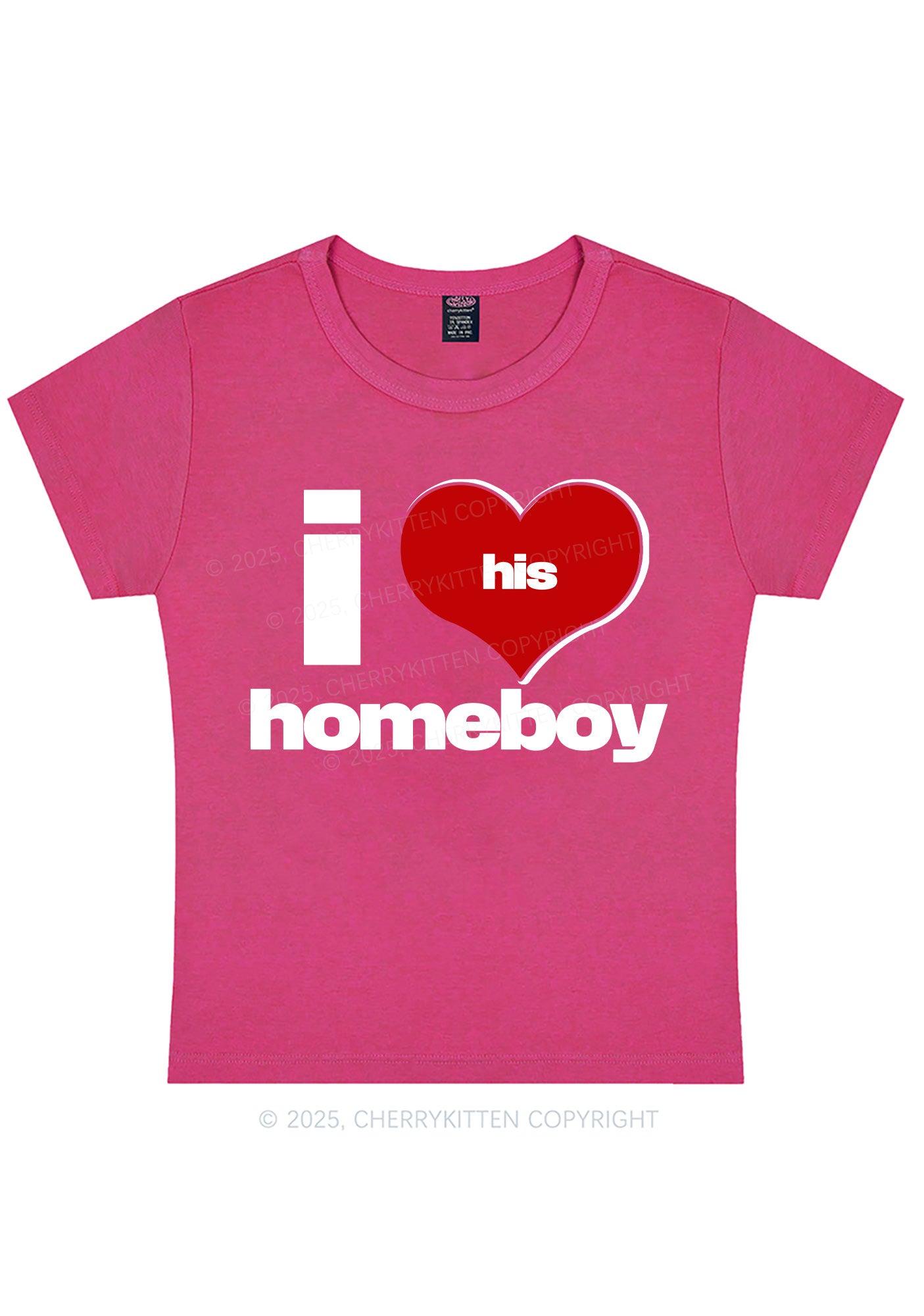 I Love His Homeboy Y2K Baby Tee Cherrykitten