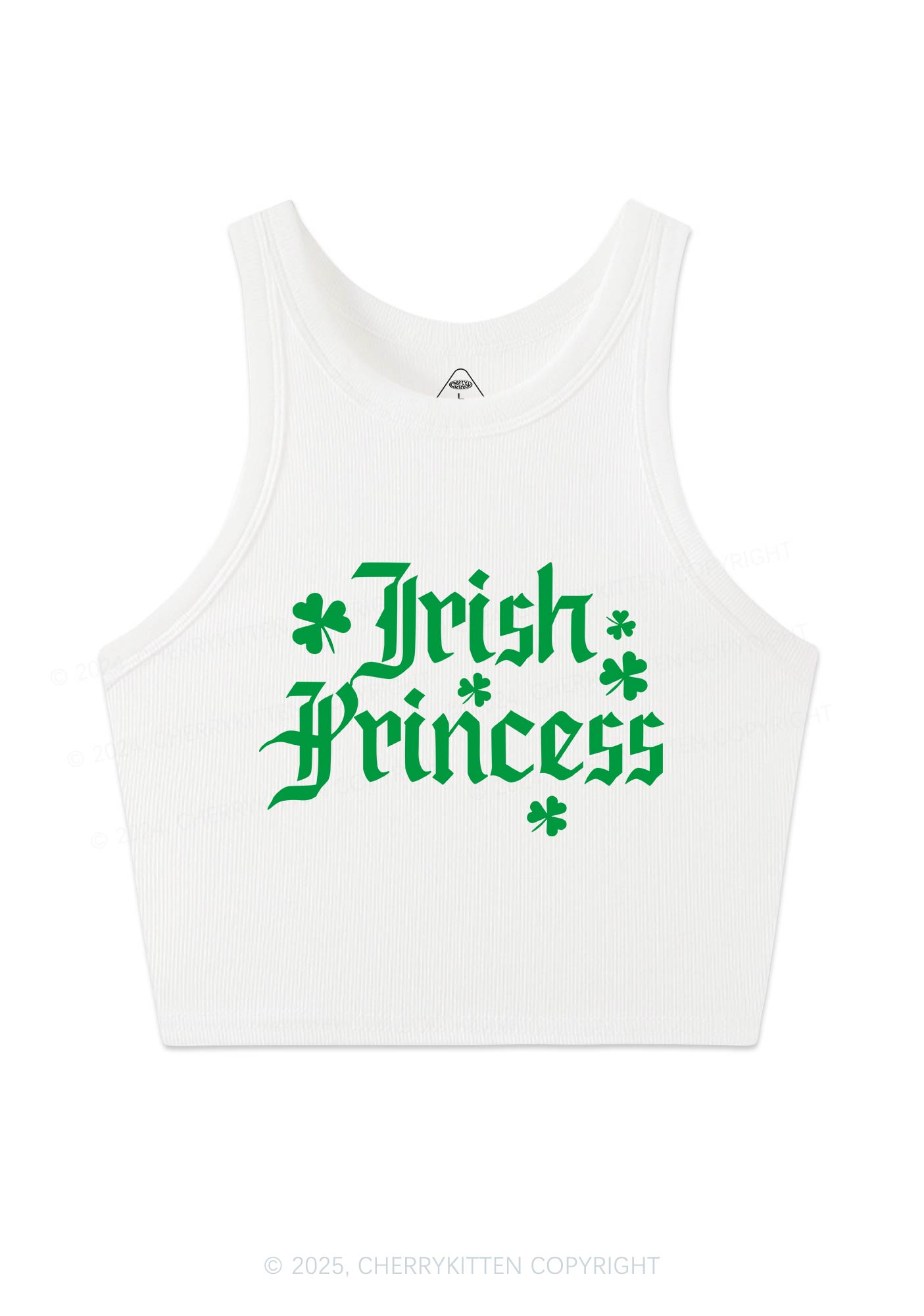 Irish Princess St Patricks Y2K Crop Tank Top Cherrykitten