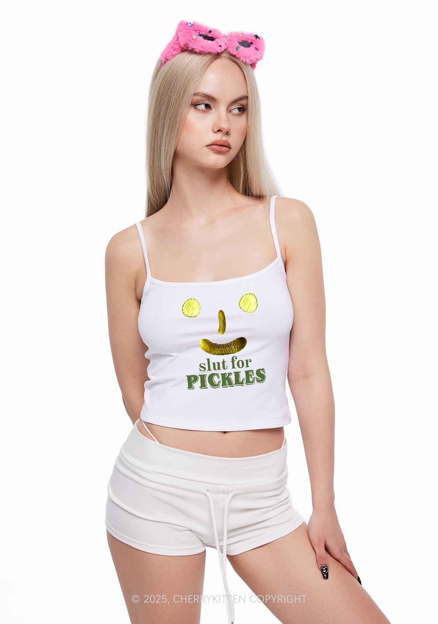 Slxt For Pickles Y2K Spaghetti Strap Cami Cherrykitten