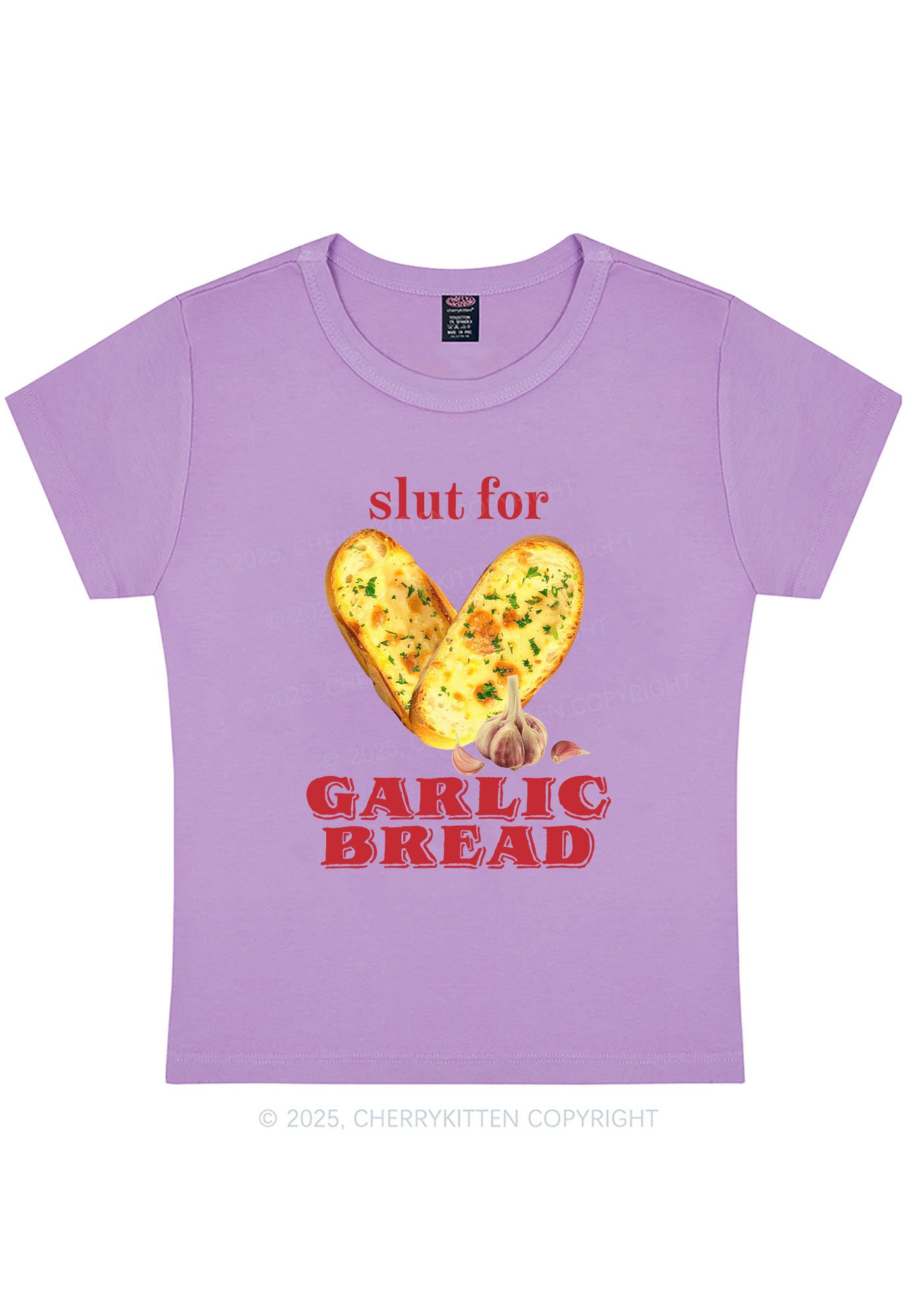 Slxt For Garlic Bread Y2K Baby Tee Cherrykitten