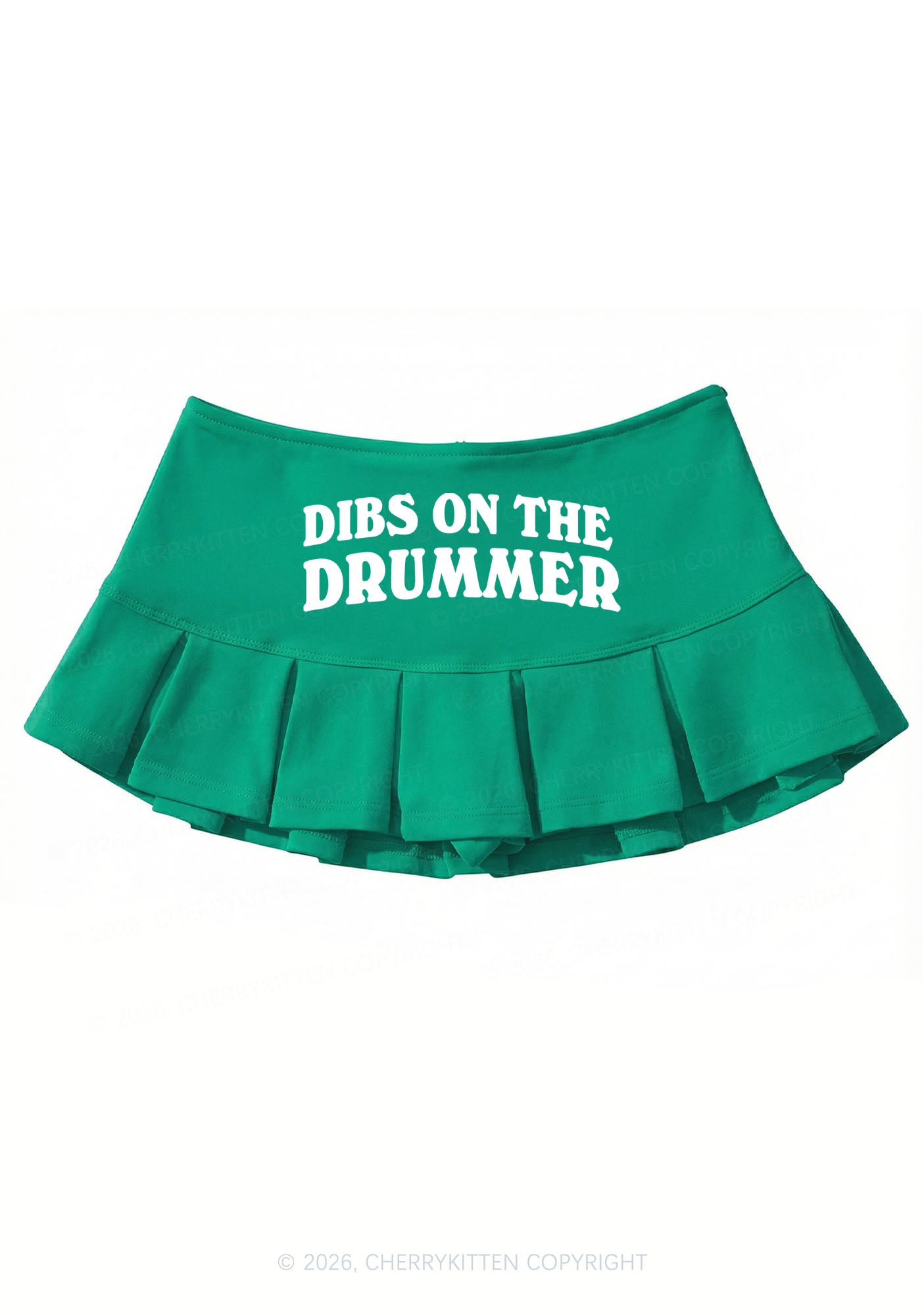 Dibs On The Drummer Y2K Mini Pleated Skirts Cherrykitten