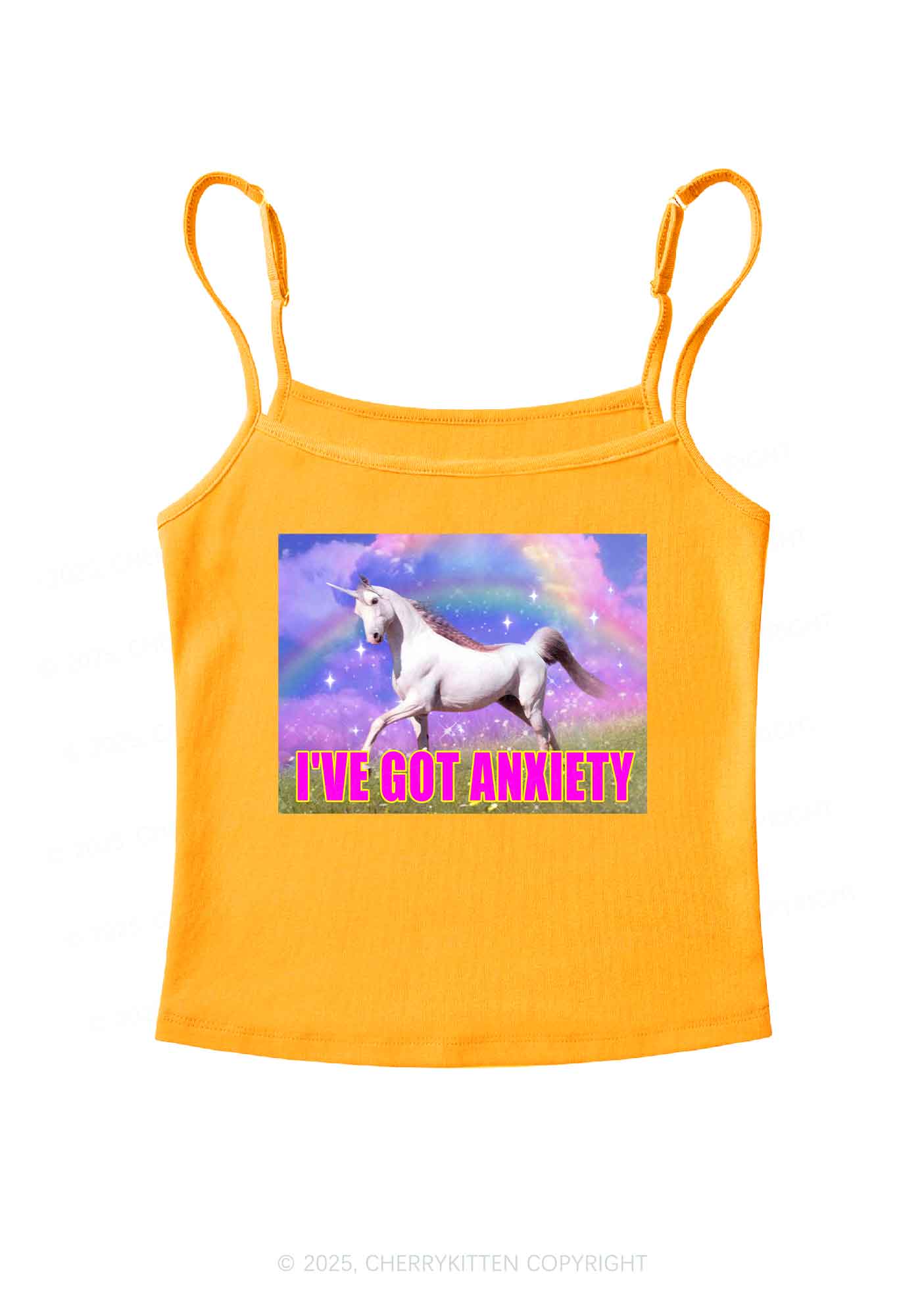 I've Got Anxiety Y2K Spaghetti Strap Cami Cherrykitten