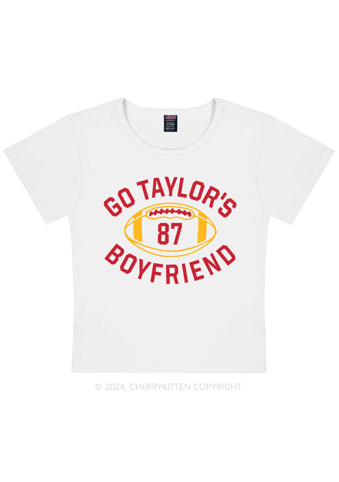 Go Boyfriend Y2K Super Bowl Baby Tee Cherrykitten