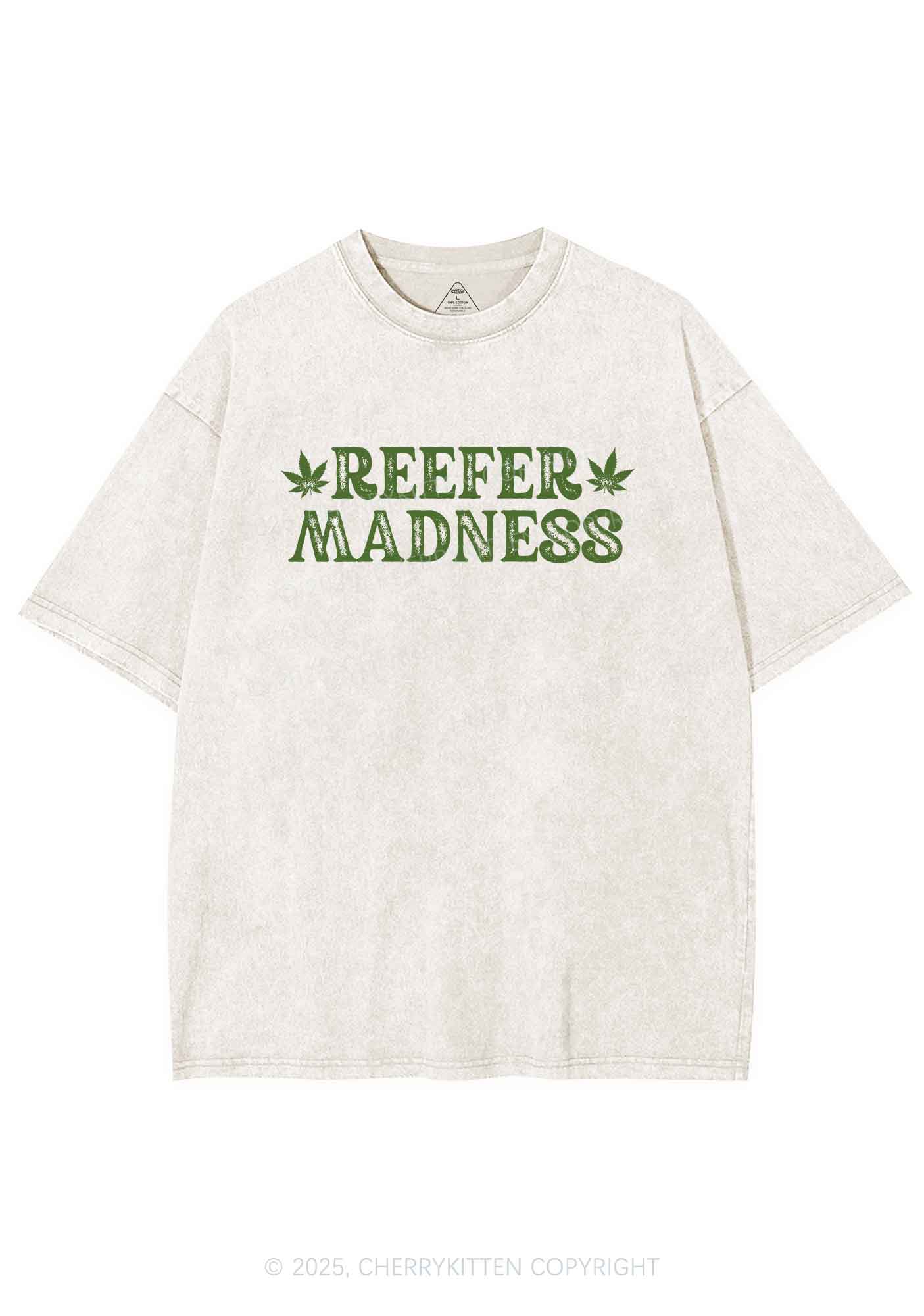 Green Madness Y2K Shirts Washed Tee Cherrykitten