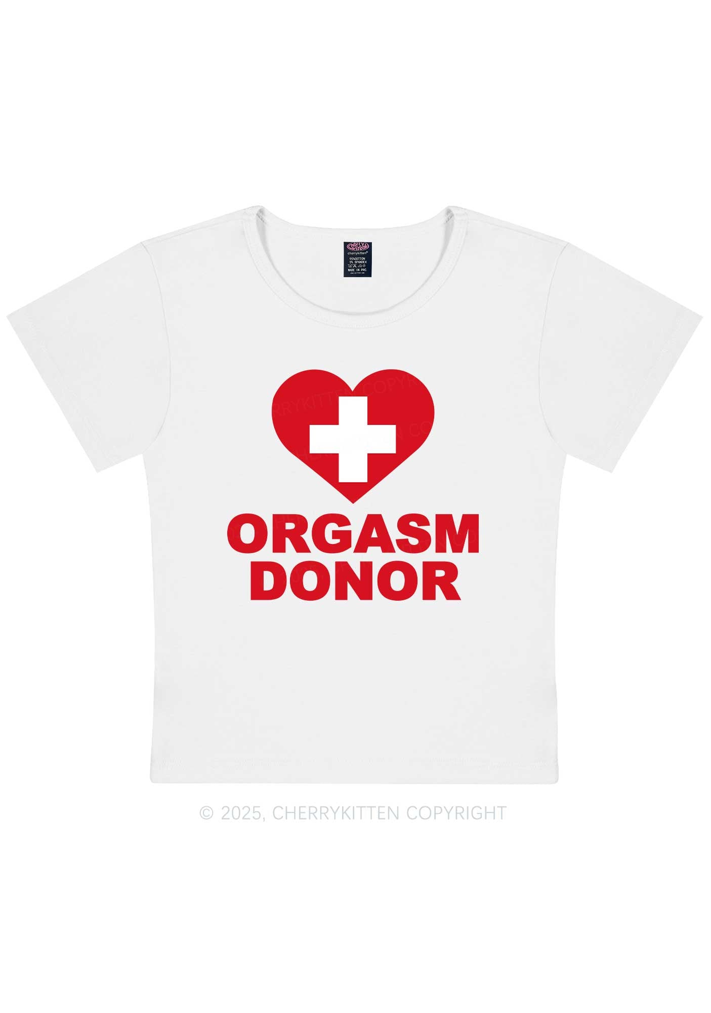 Orgxsm Donor Y2K Baby Tee Cherrykitten