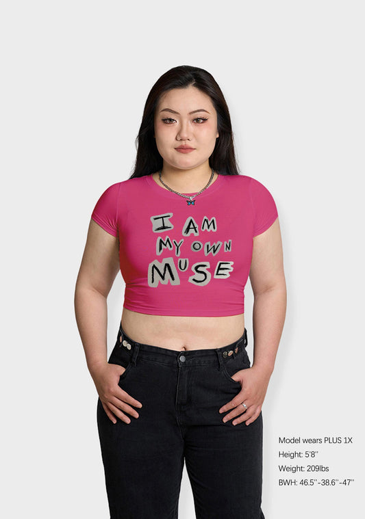 Curvy I Am My Own Muse Baby Tee