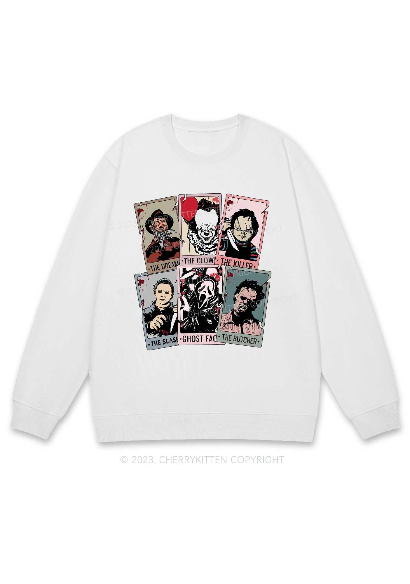 Horror Characters Photos Halloween Y2K Sweatshirt Cherrykitten