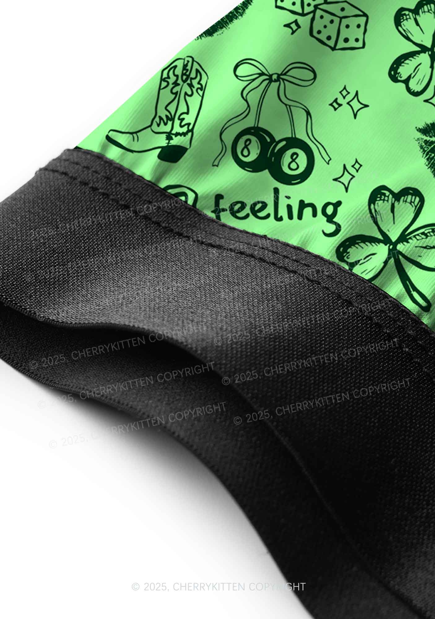 Feeling Lucky Graffiti St Patricks Y2K Print Men Boxer Briefs Cherrykitten