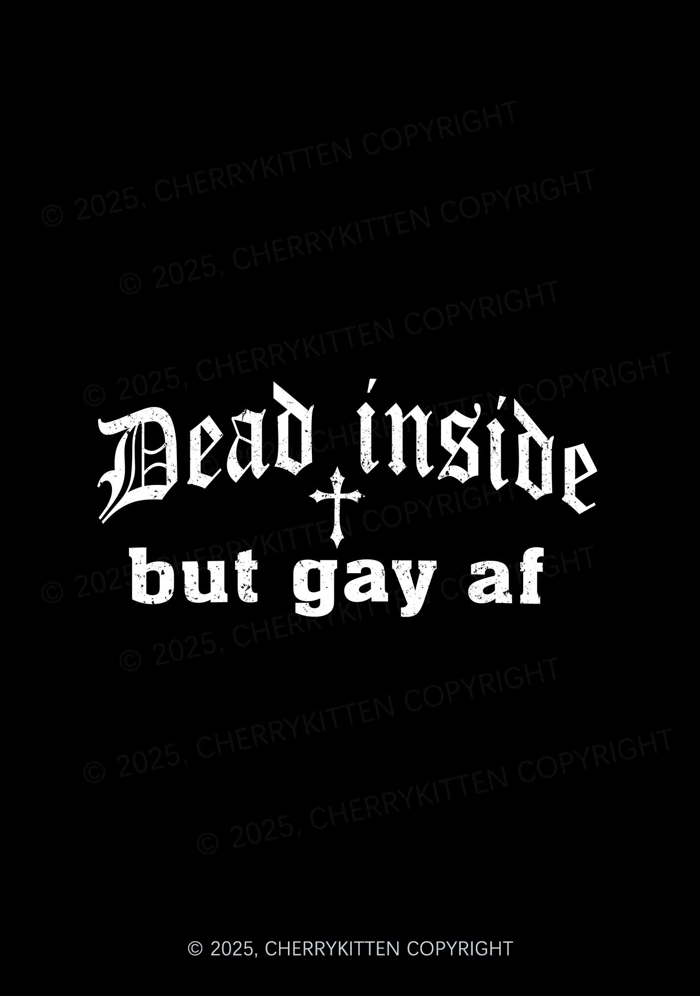 Dead Inside But Gay AF Pride 1Pc Y2K Pin Badge Cherrykitten