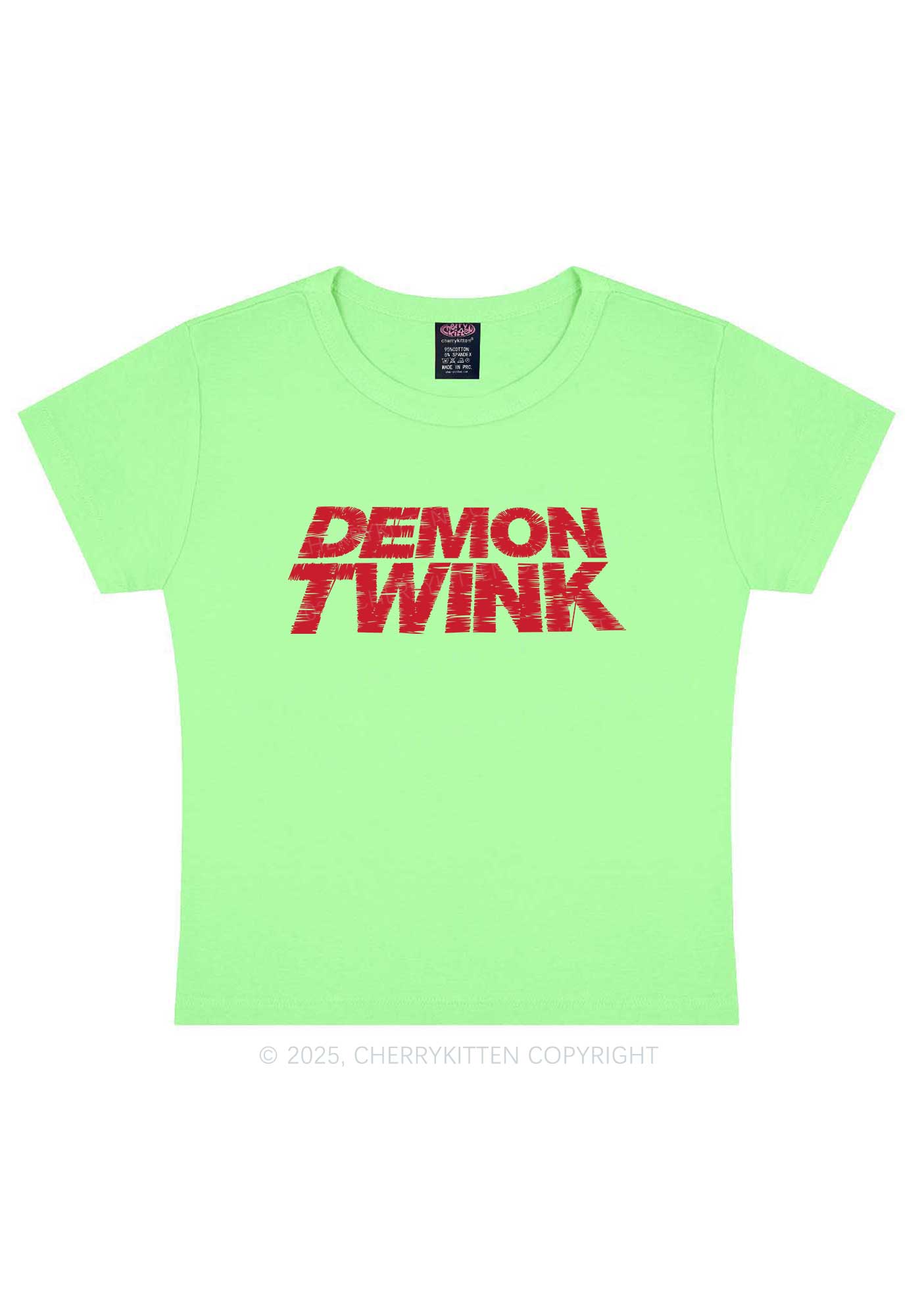 Demon Twink Pride Y2K Baby Tee Cherrykitten