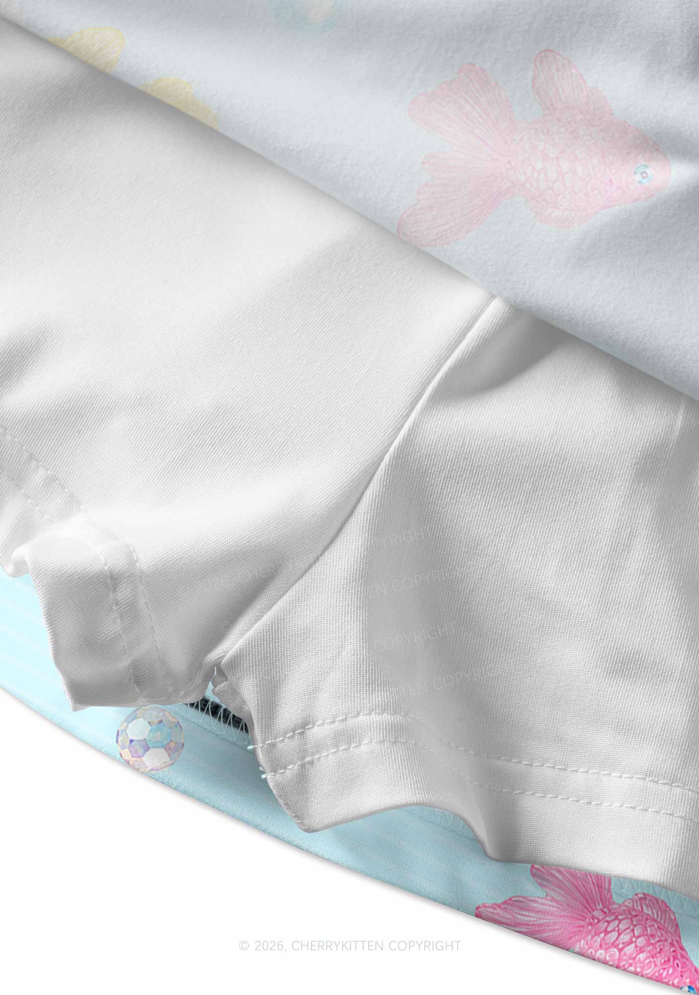 Candy Goldfish Bubble Y2K Print Mini Skirt Cherrykitten