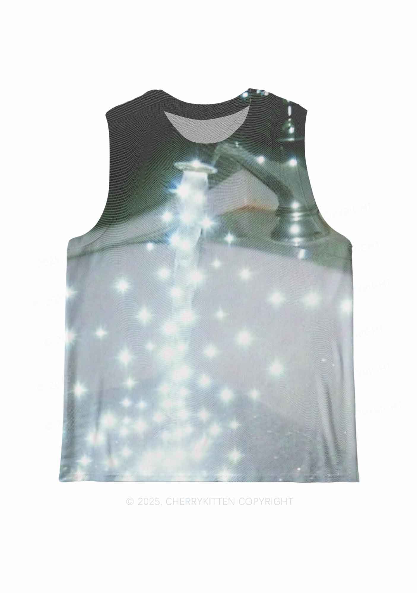 Starry Stream Y2K Mesh Muscle Tank Cherrykitten