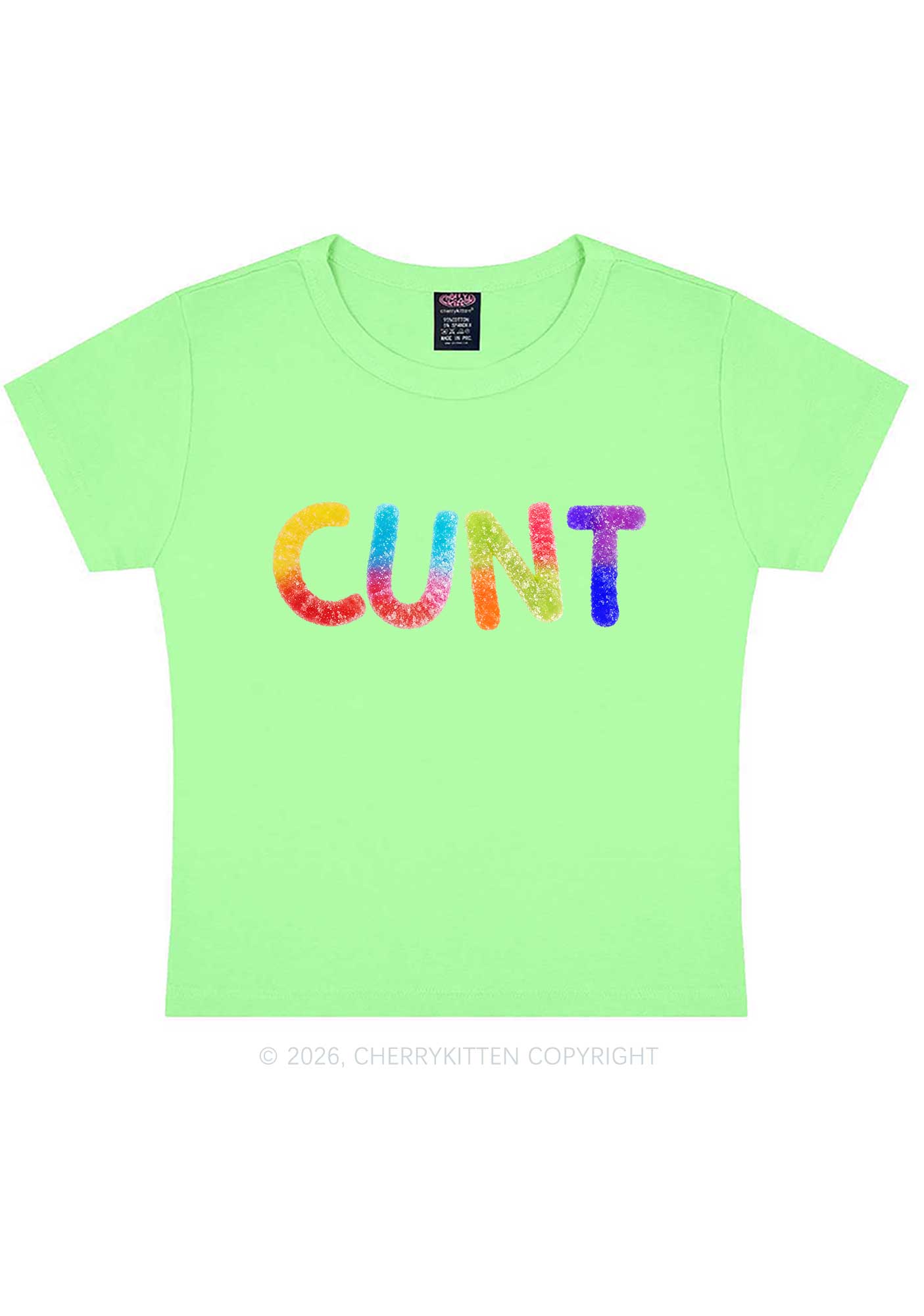 Rainbow Candy Cxxt Pride Y2K Baby Tee Cherrykitten